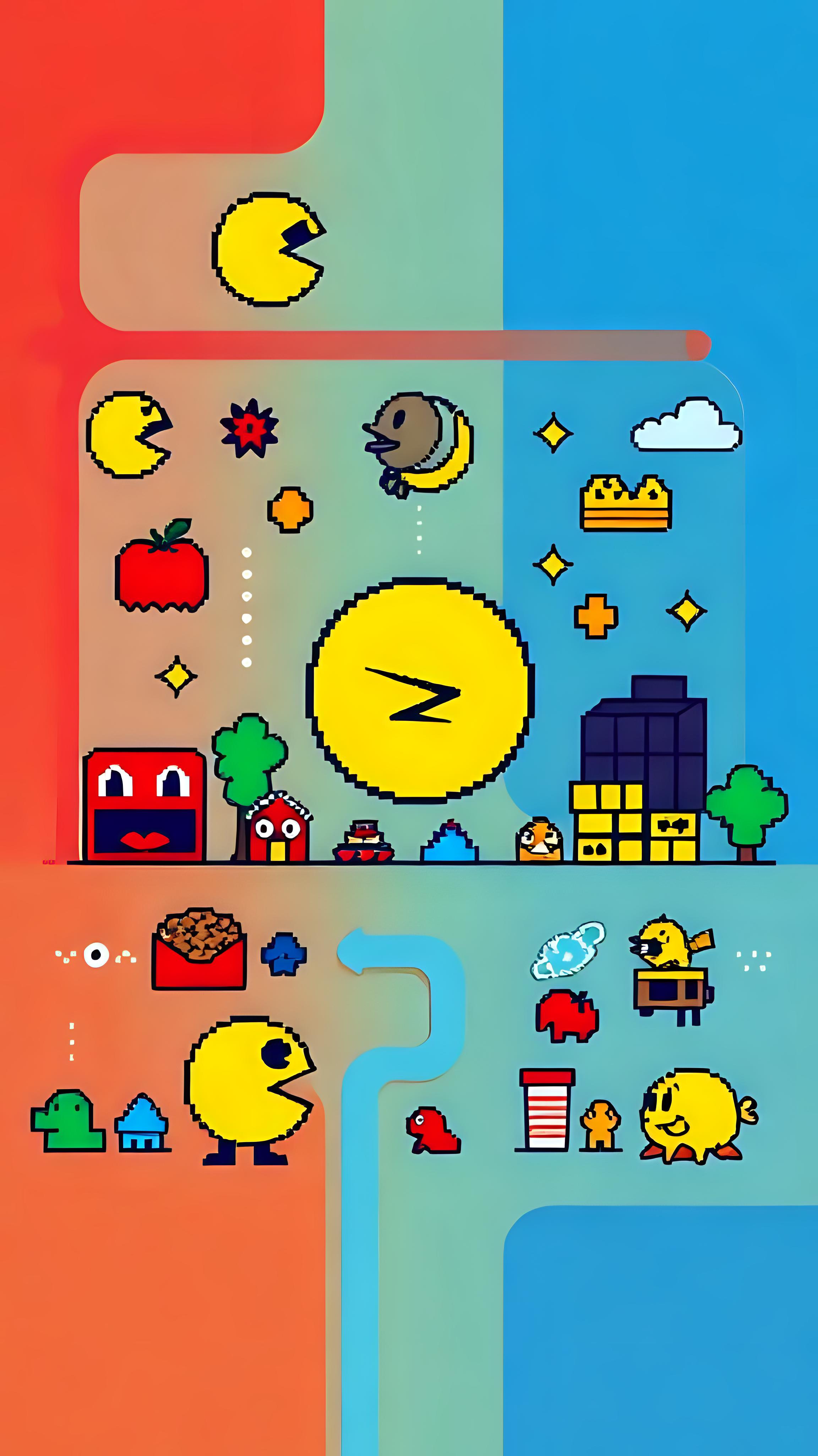 Old School Video Game Pixels Wallpaper