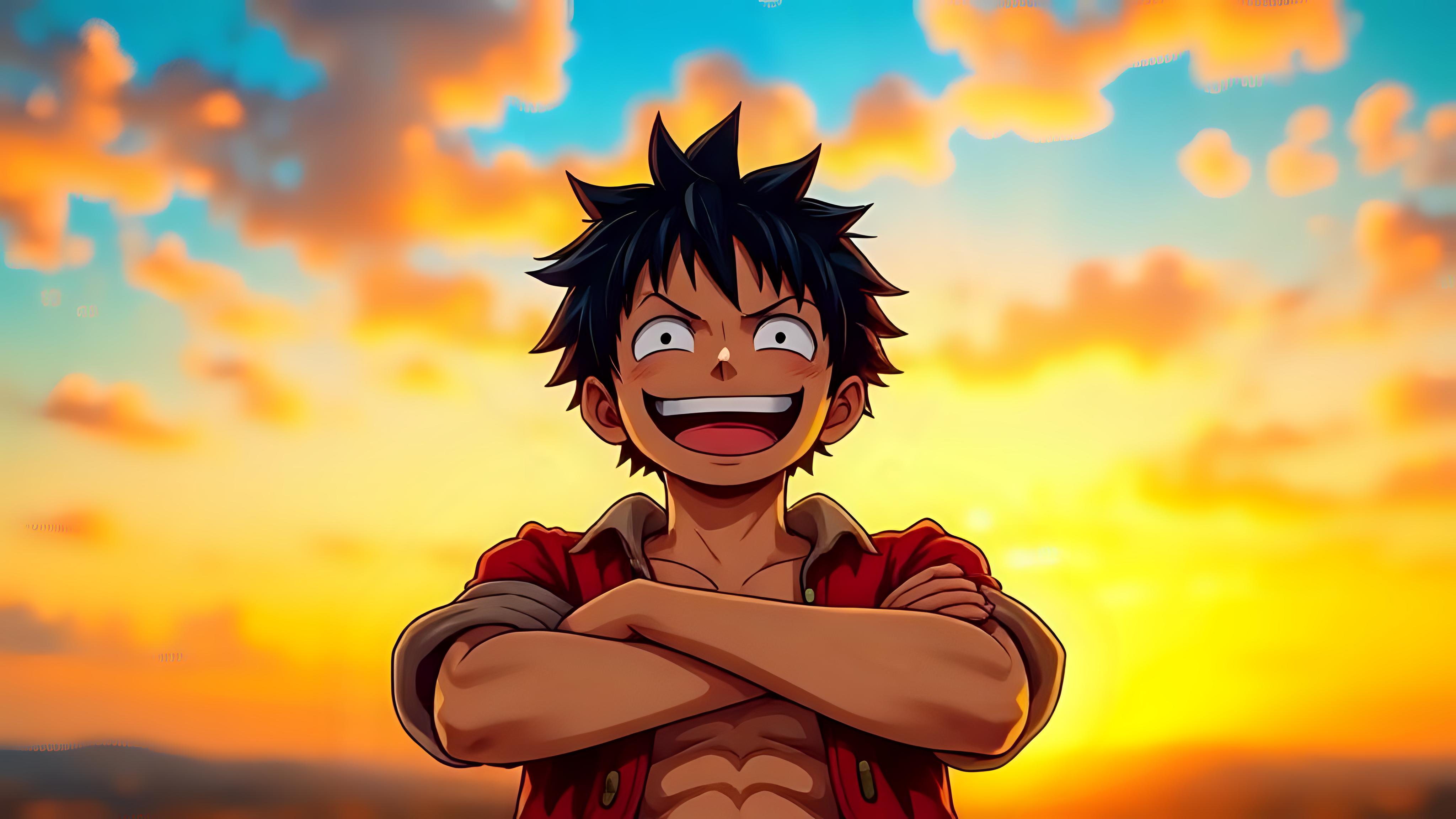 Monkey D. Luffy confident smile epic 4k