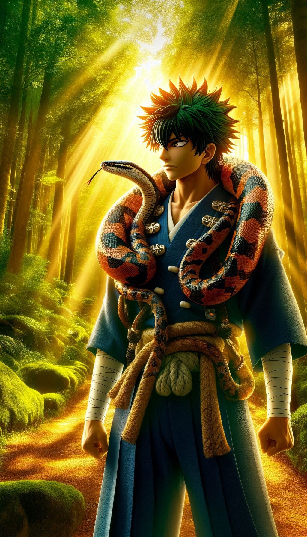 Artistic Obanai Iguro Wallpaper 4k