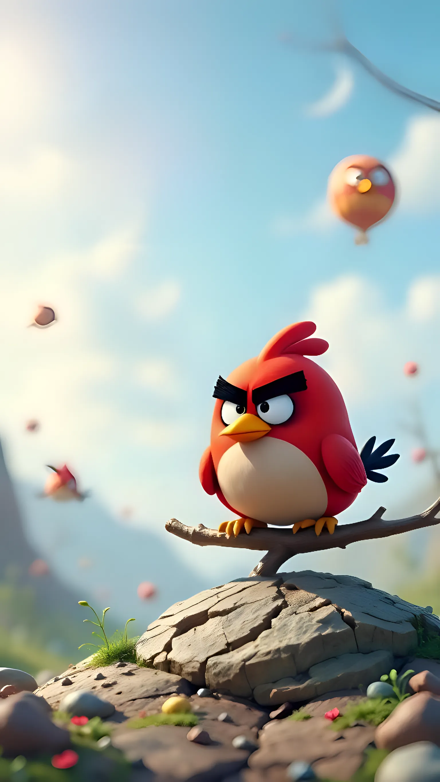 Red angry birds Wallpaper