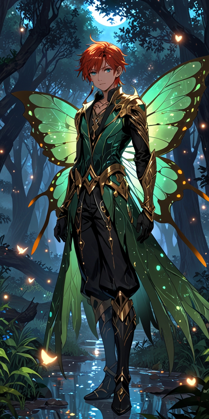 Fairy Warlock in Enchanted Forest Wallpaper