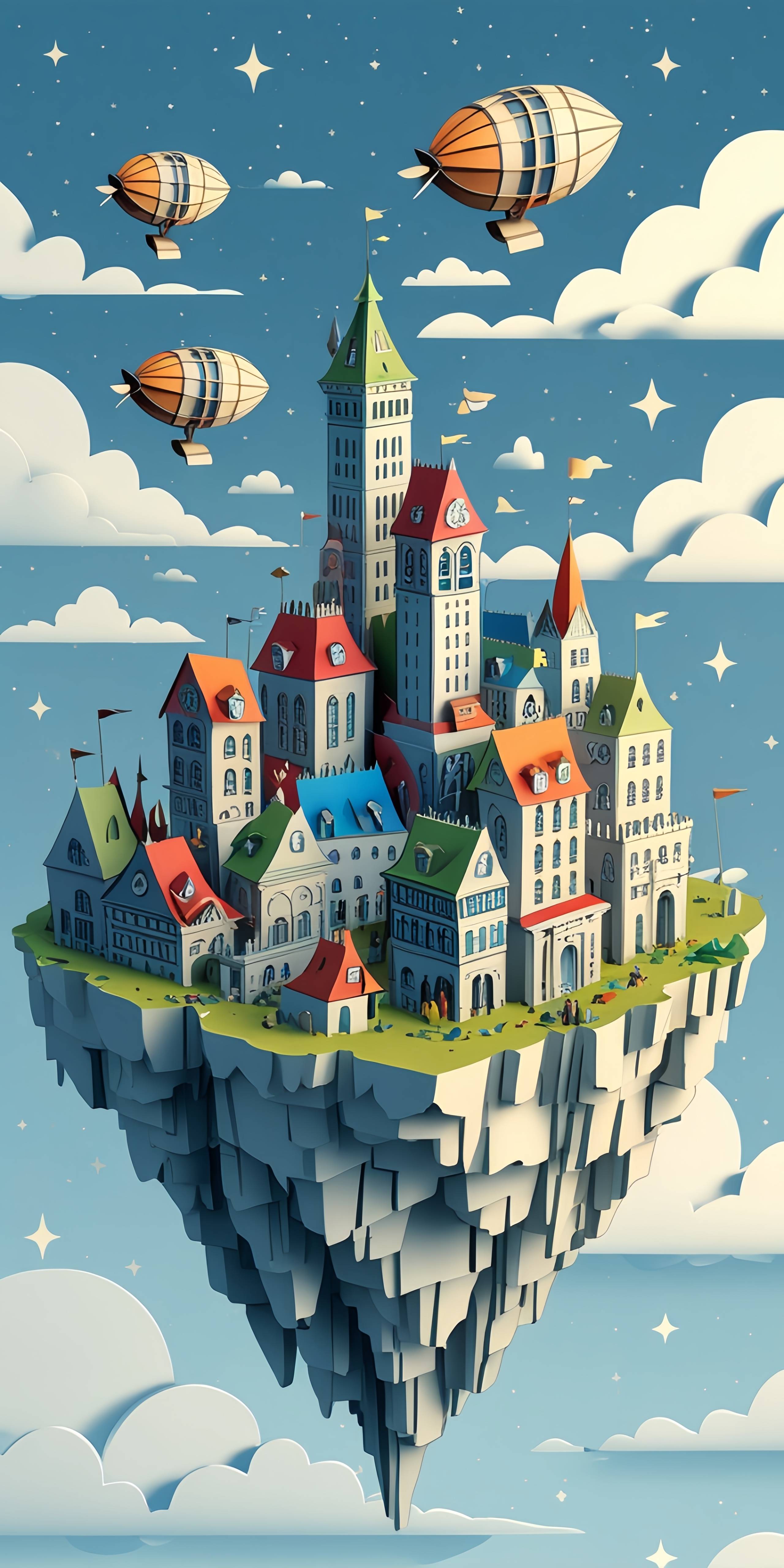 Floating City Wallpaper