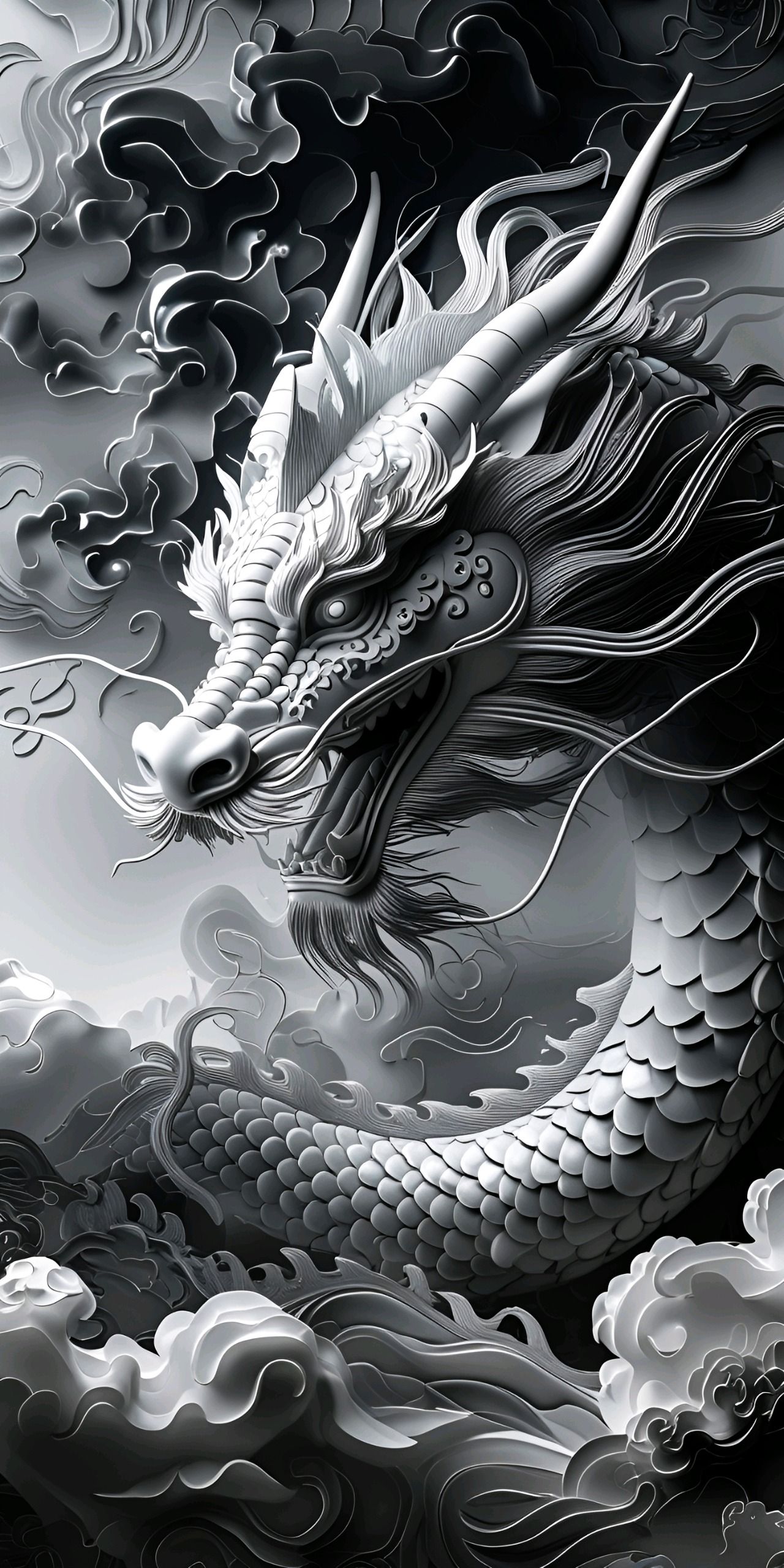 Majestic 3D Dragon Wallpaper