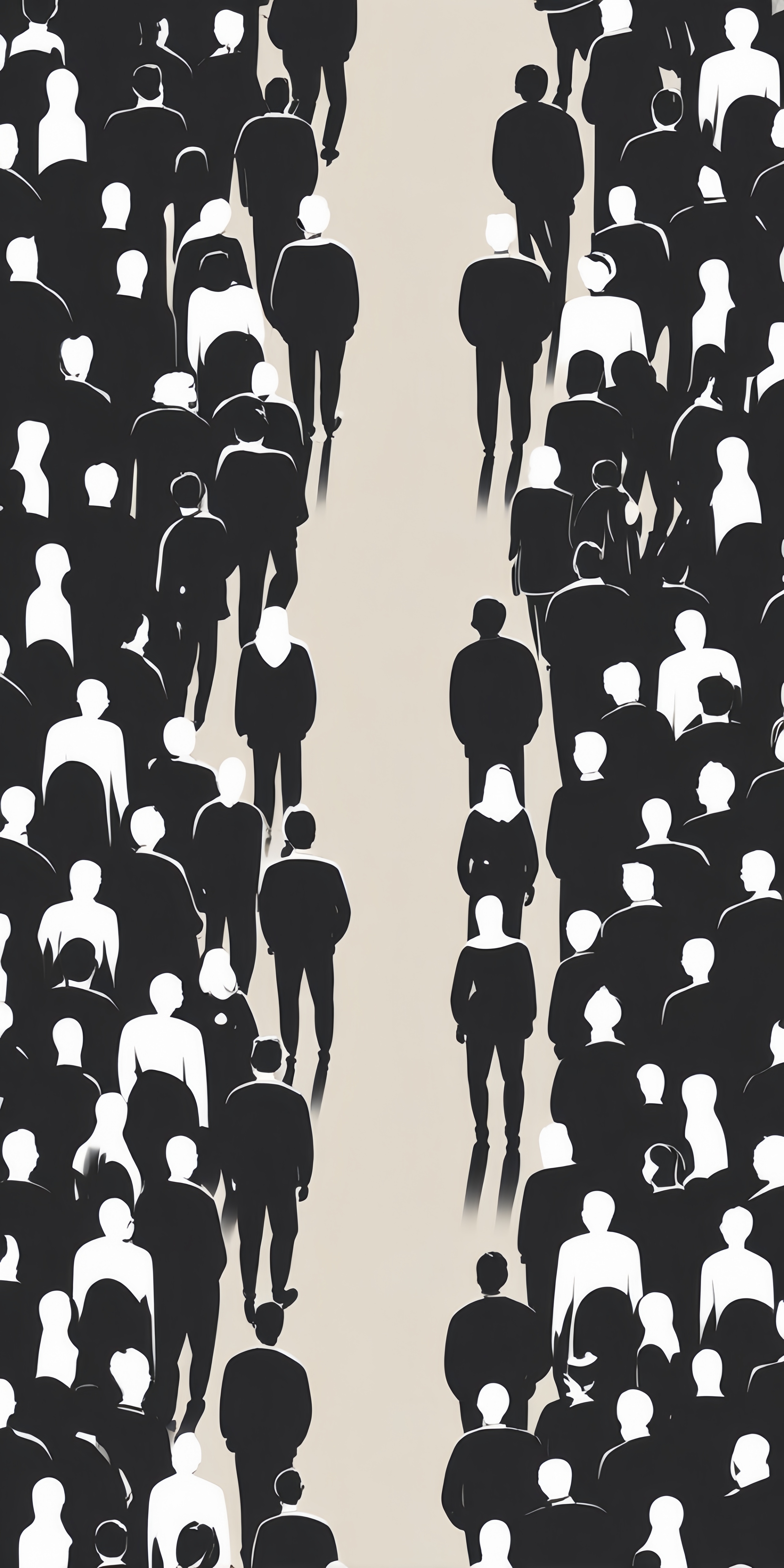 Abstract Crowd Walking Wallpaper