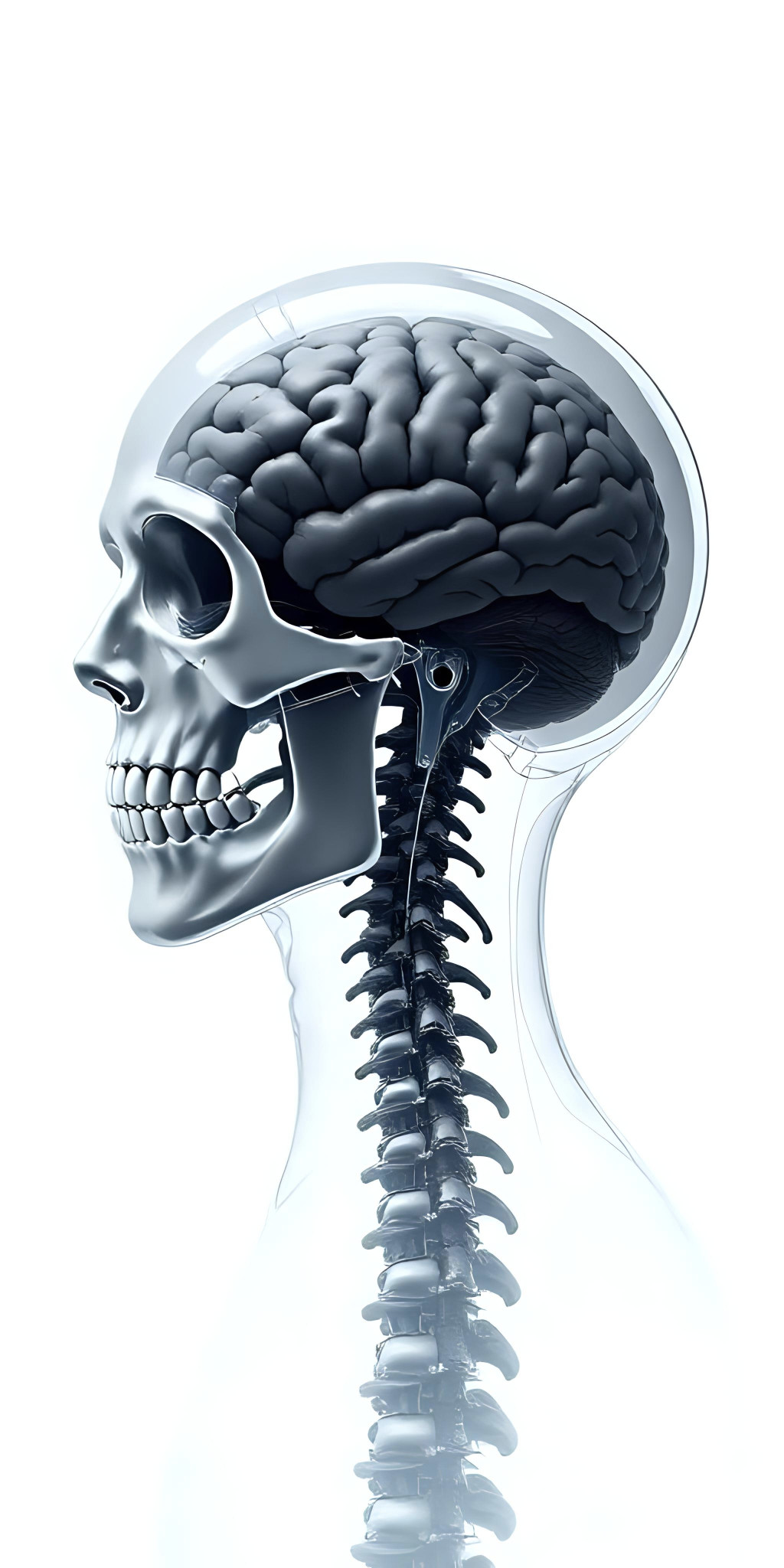 Human Skull Brain Spine Wallpaper