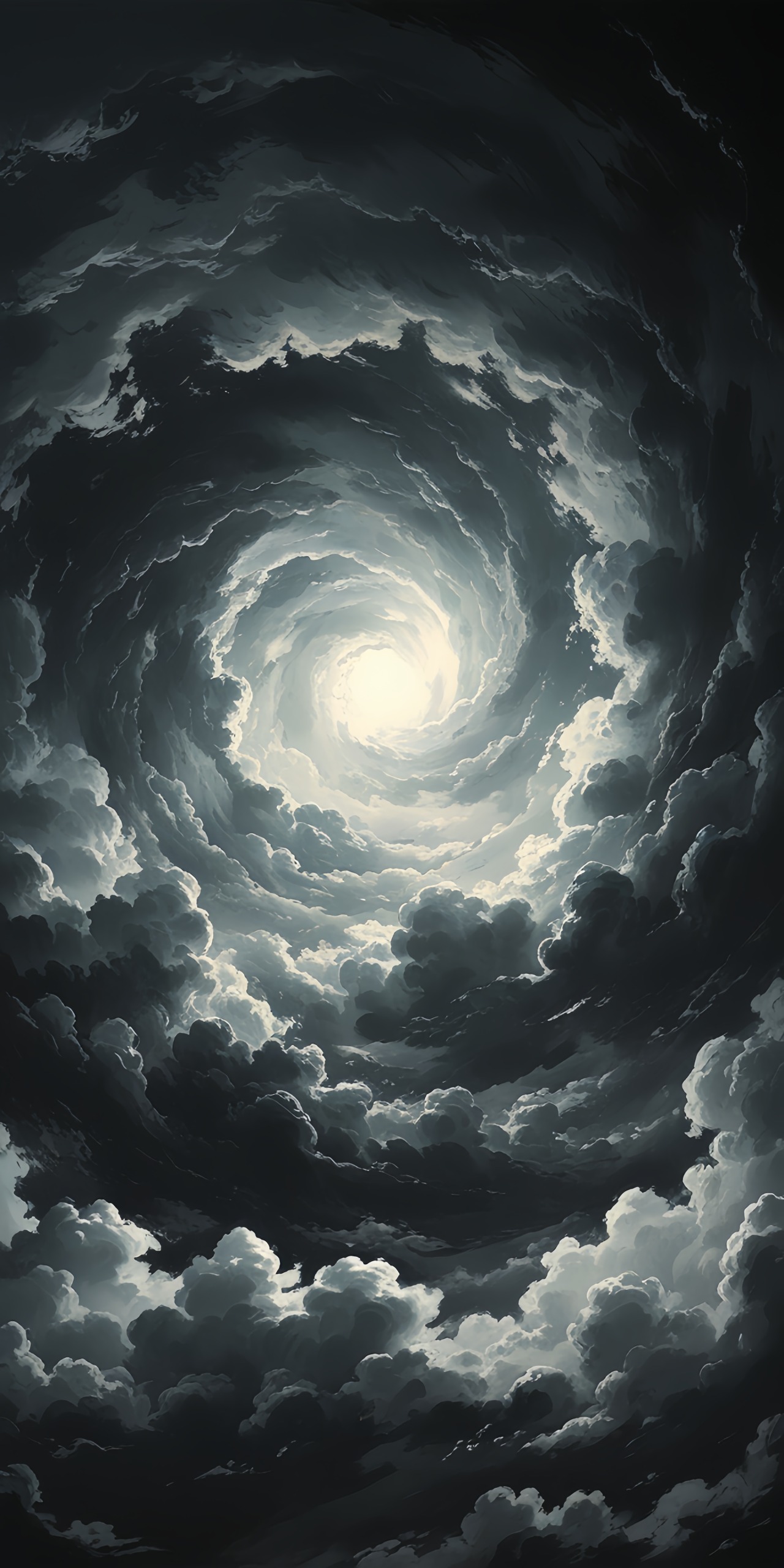 Swirling Cloud Vortex Wallpaper