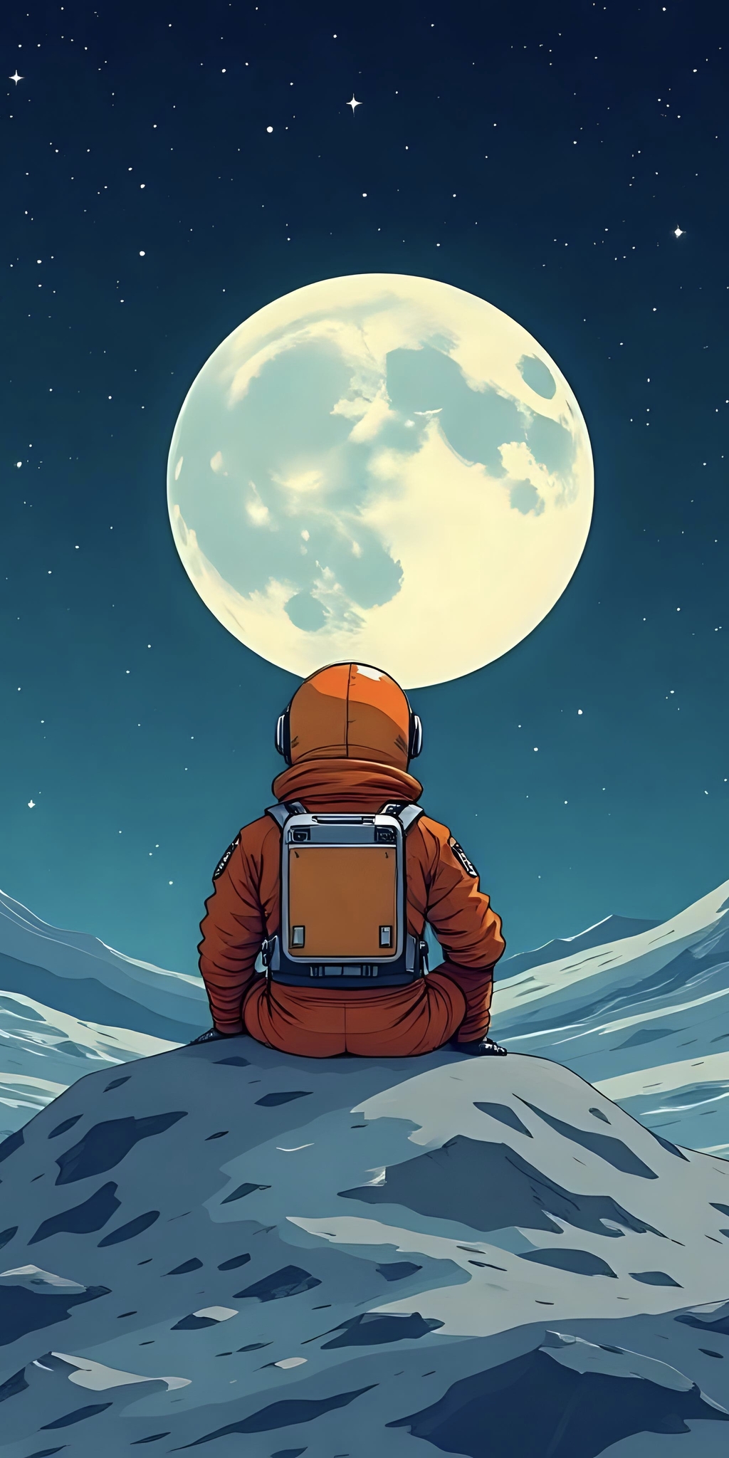 Astronaut on the Moon Wallpaper