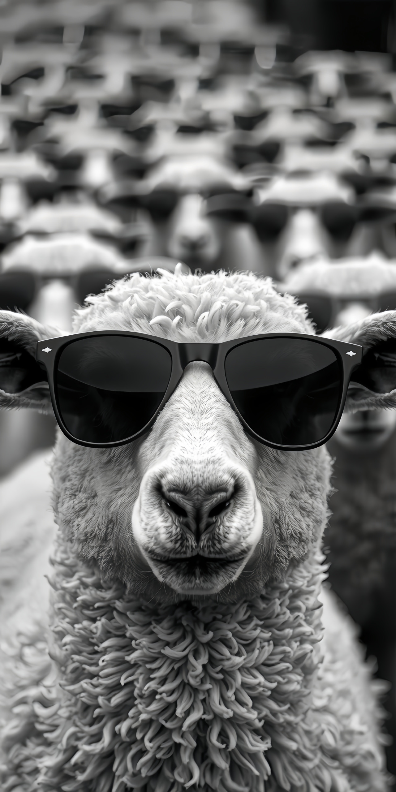 Cool Sheep with Sunglasses Wallpaper