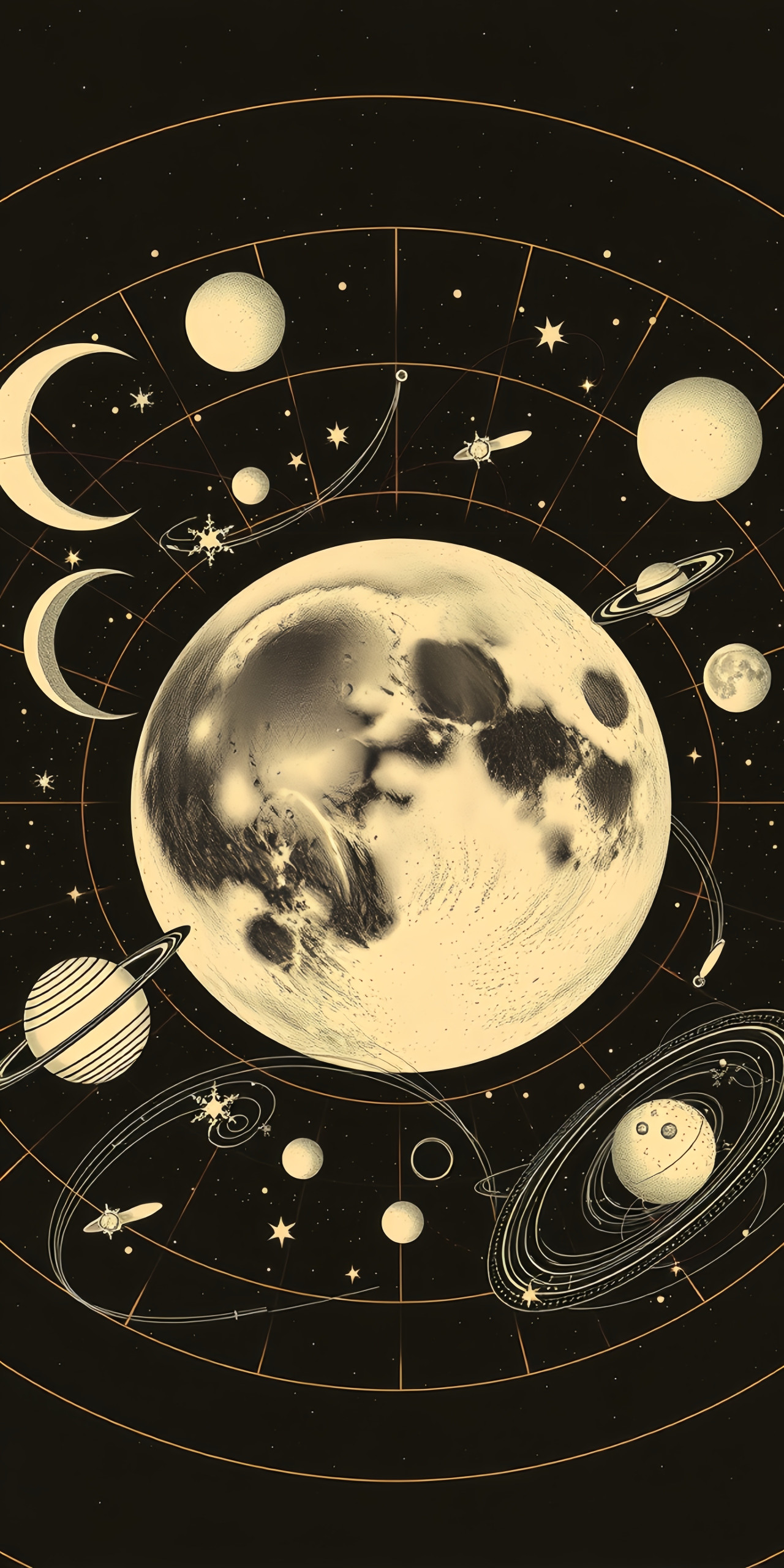 Vintage Celestial Map Wallpaper