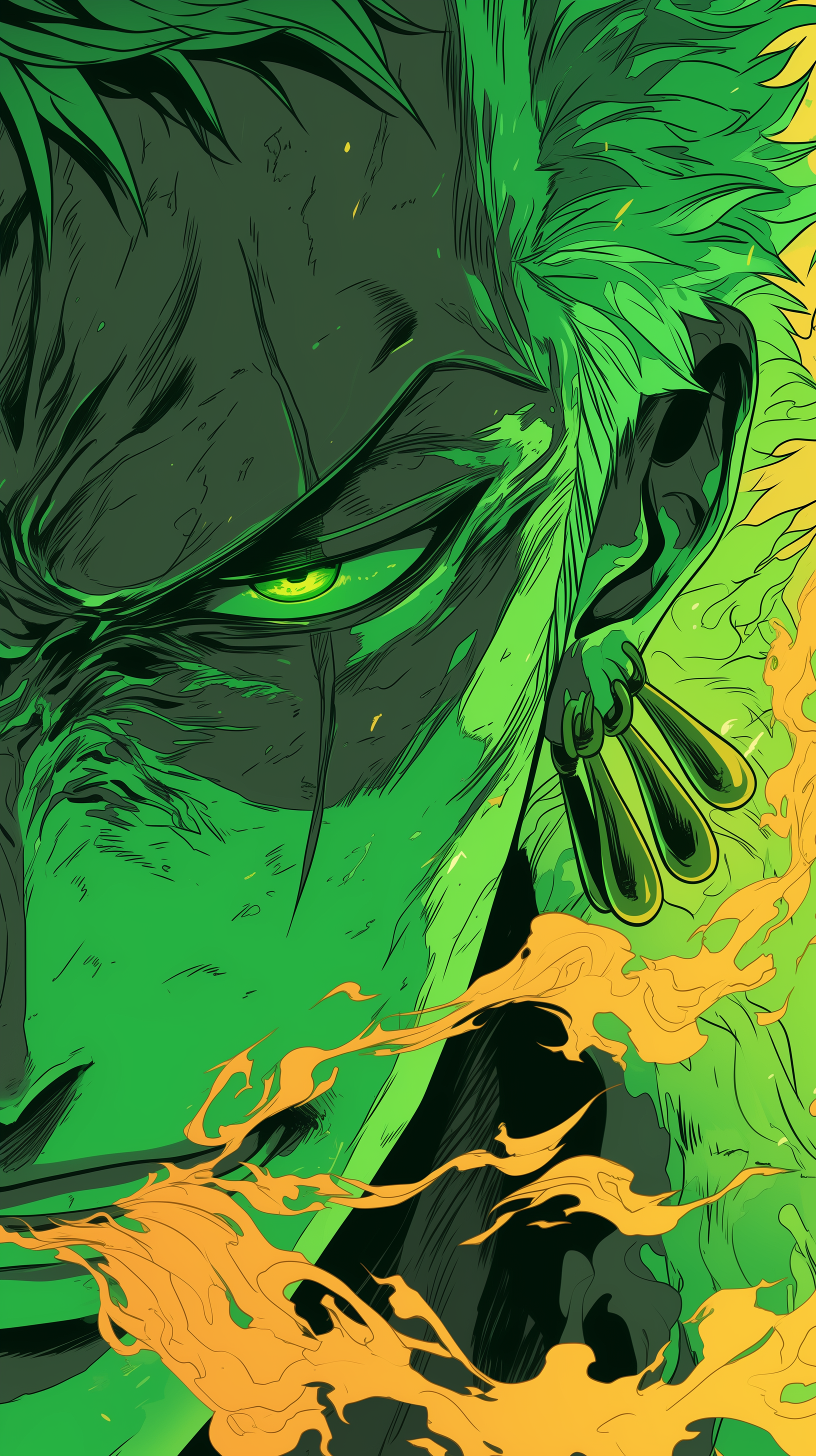 Amazing Zoro Right Eye Opened Wallpaper