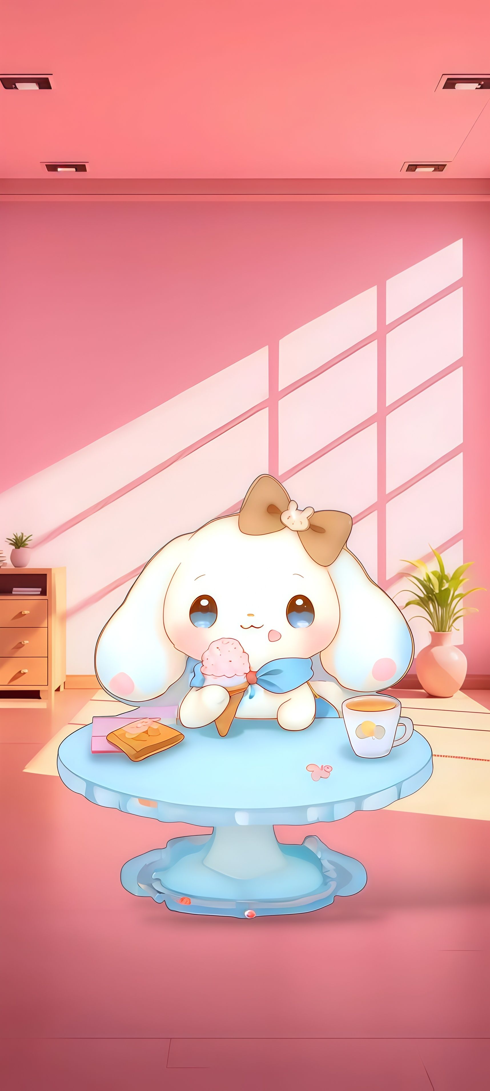 Cinnamoroll with Ice Cream Wallpaper