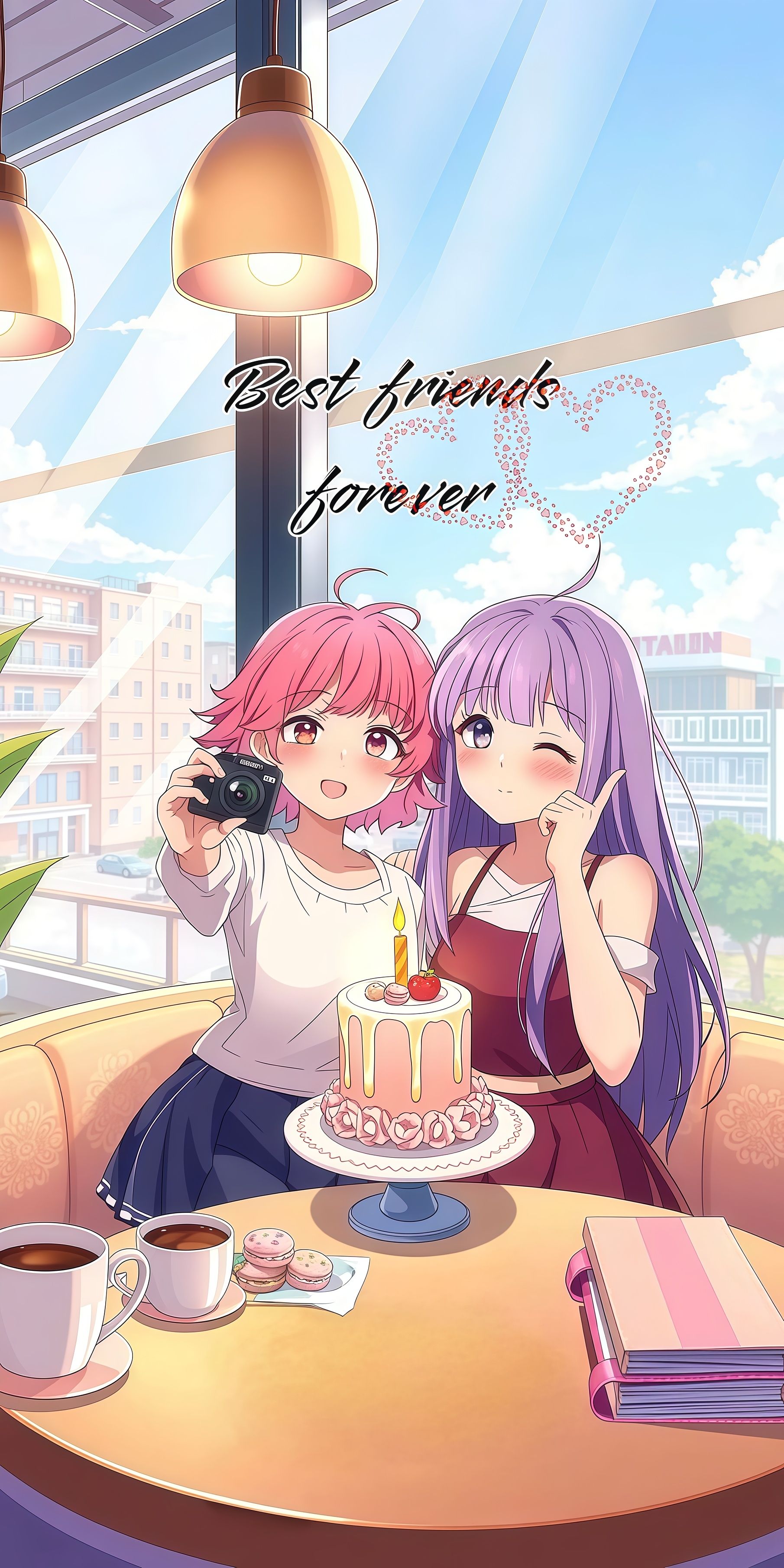 Happy Friendship Day Girls Wallpaper