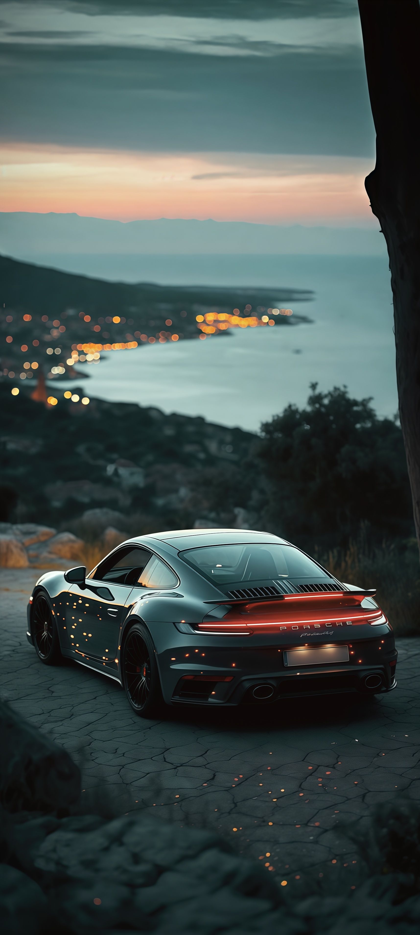 Porsche 911 Coastal City Wallpaper