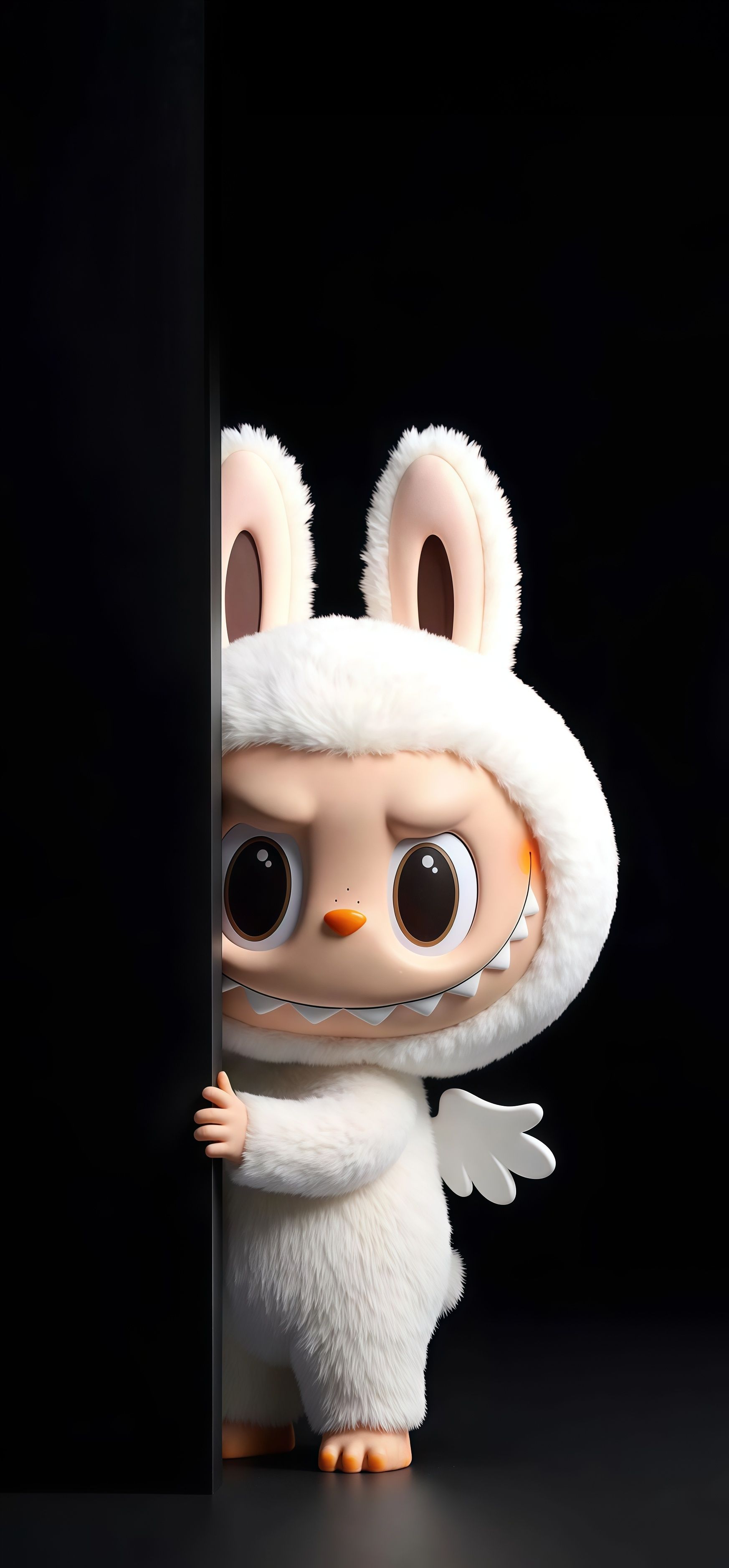 Cute Labubu Fluffy Monster Wallpaper