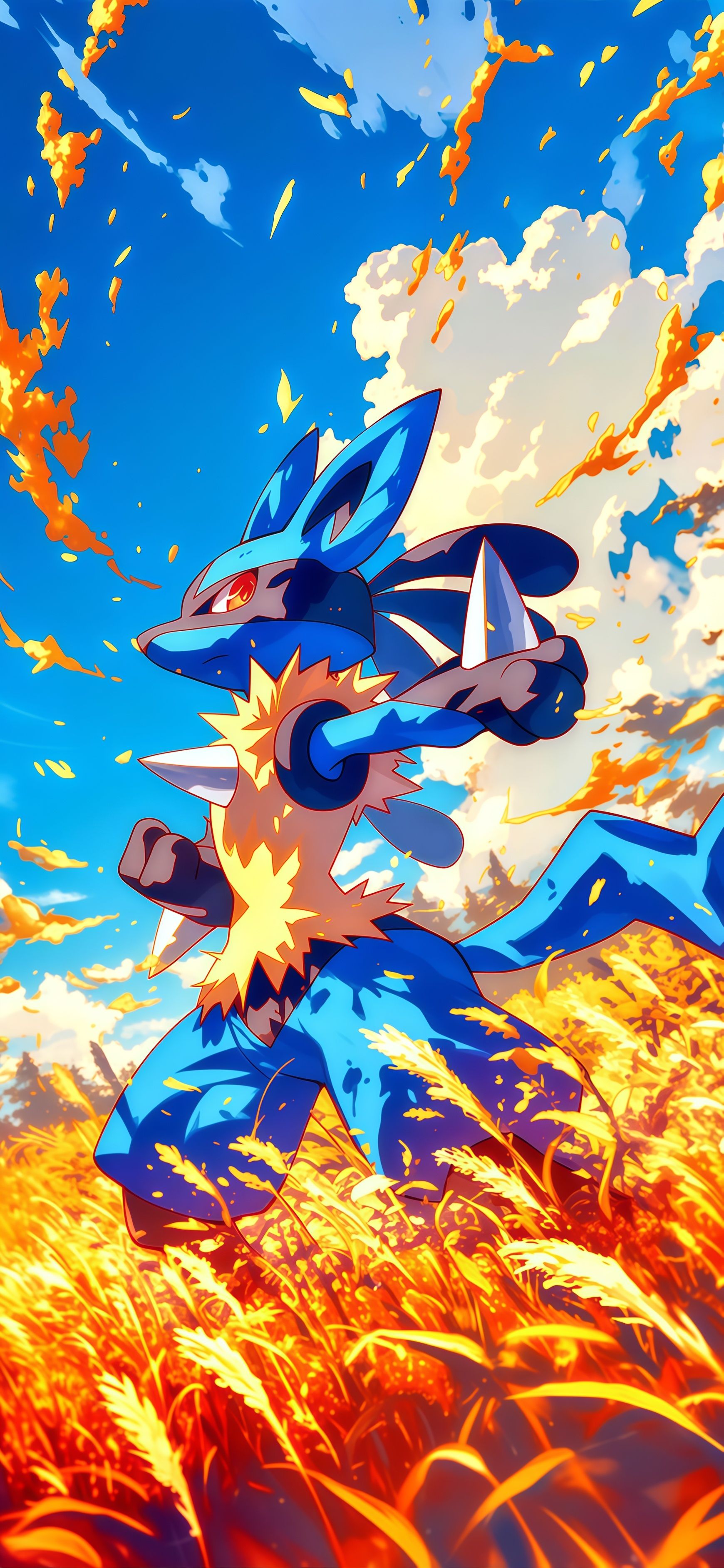 Lucario in Golden Field Wallpaper.jpg