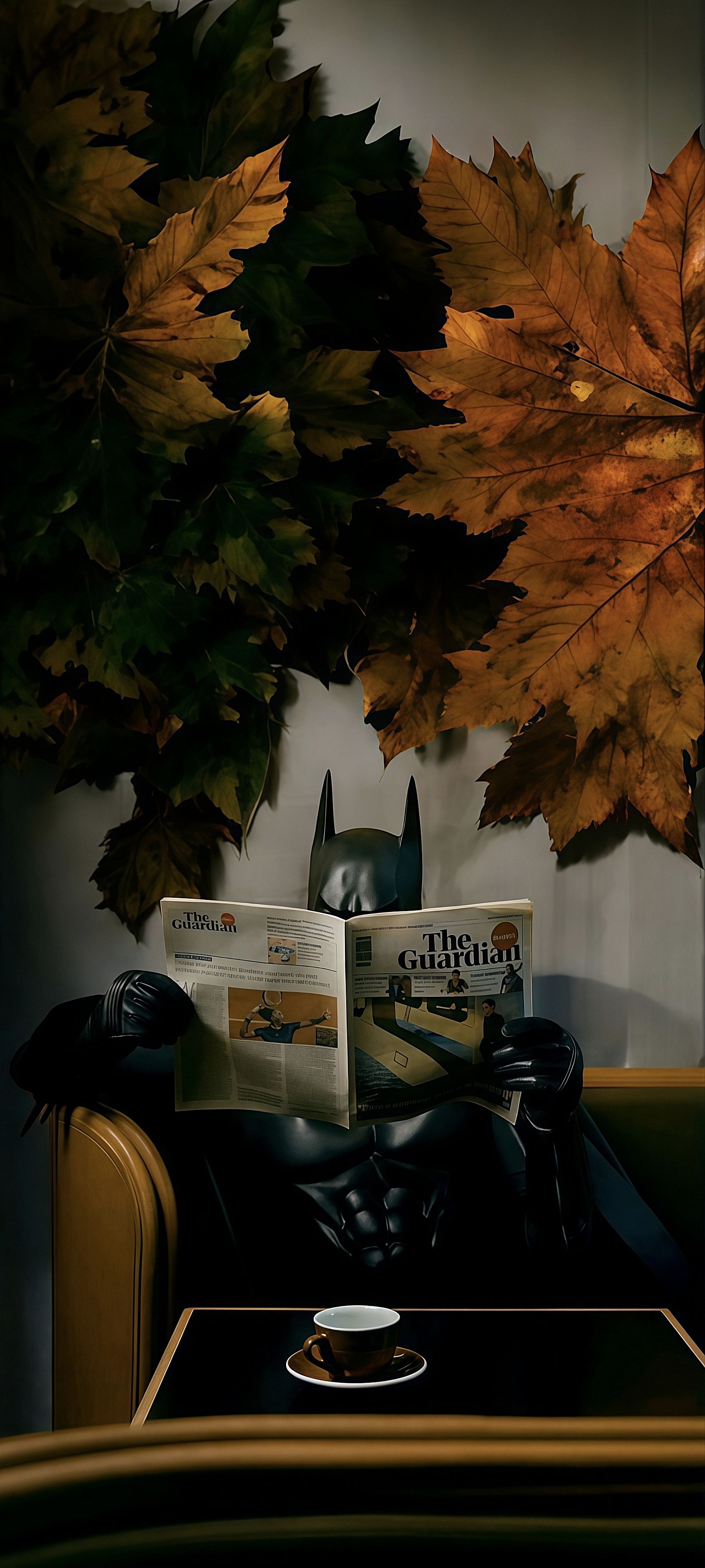 Batman Reading Newspaper Wallpaper