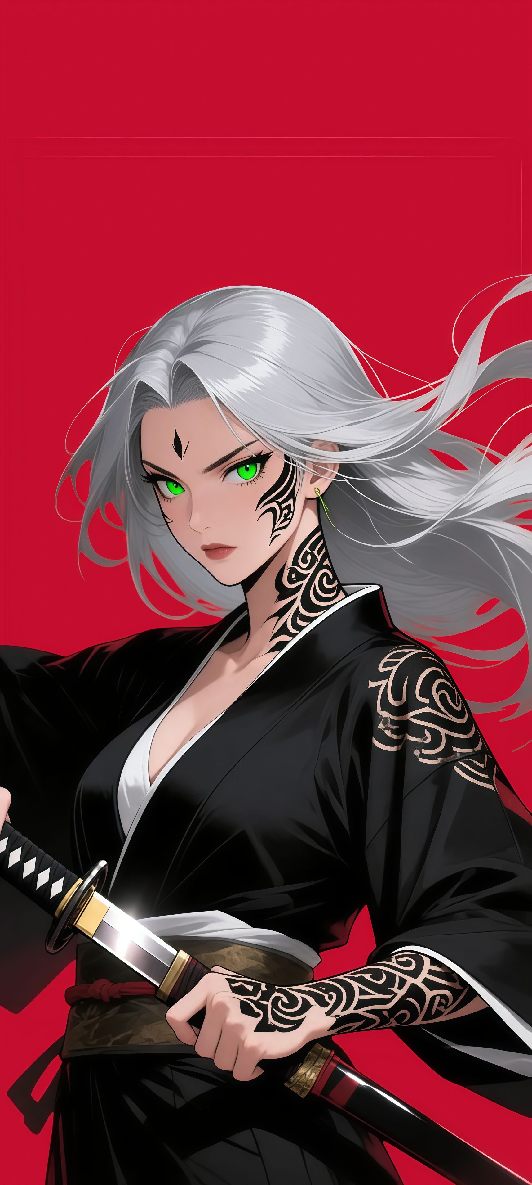 Female Samurai Warrior Tattoo Wallpaper