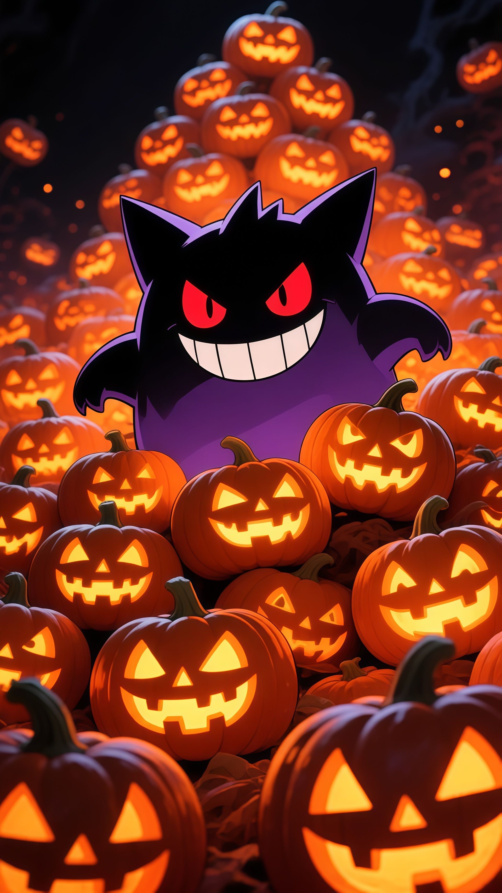 Gengar's Pumpkin Patch Lair Wallpaper