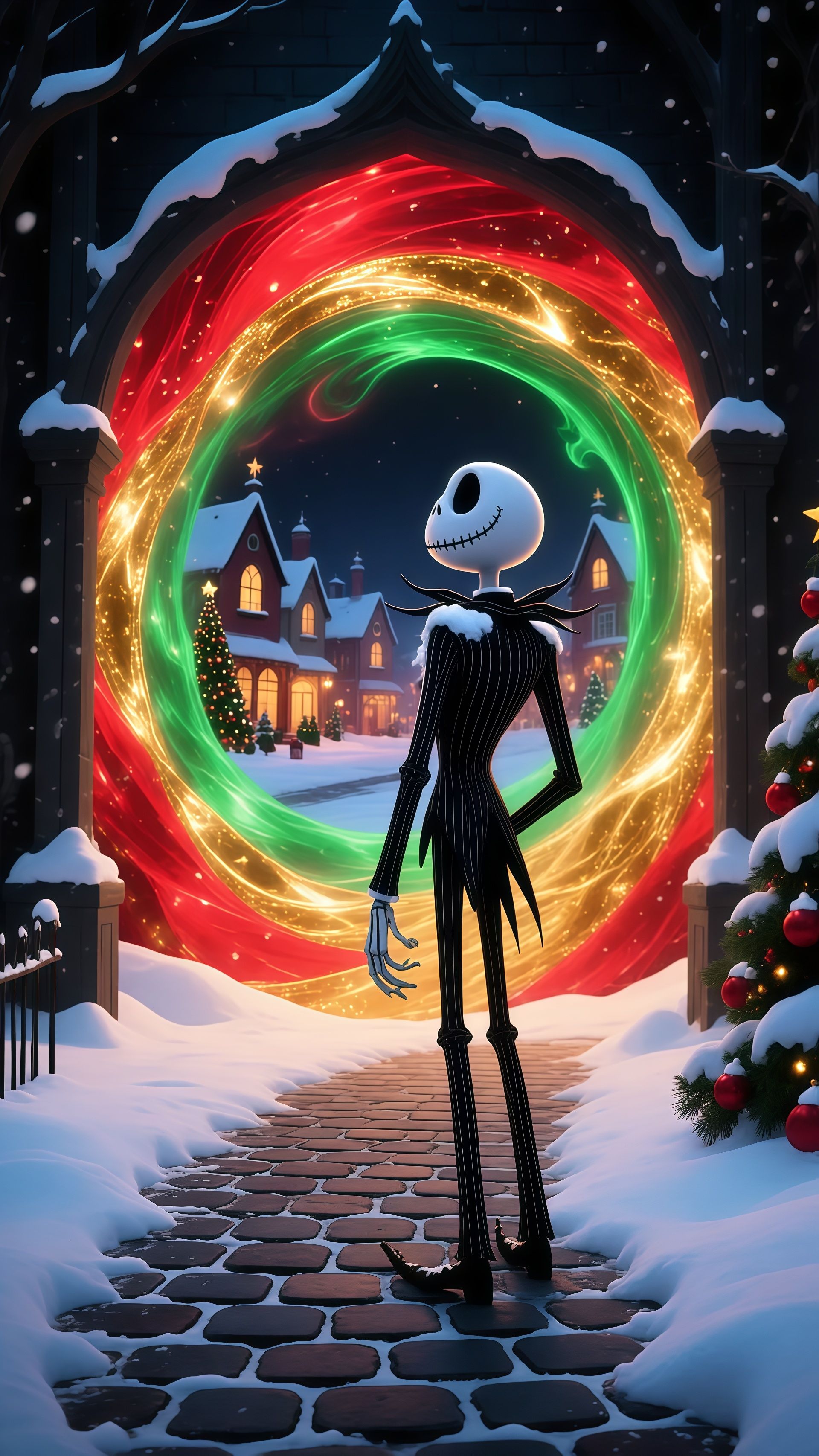 Jack Skellington Christmas Portal Wallpaper