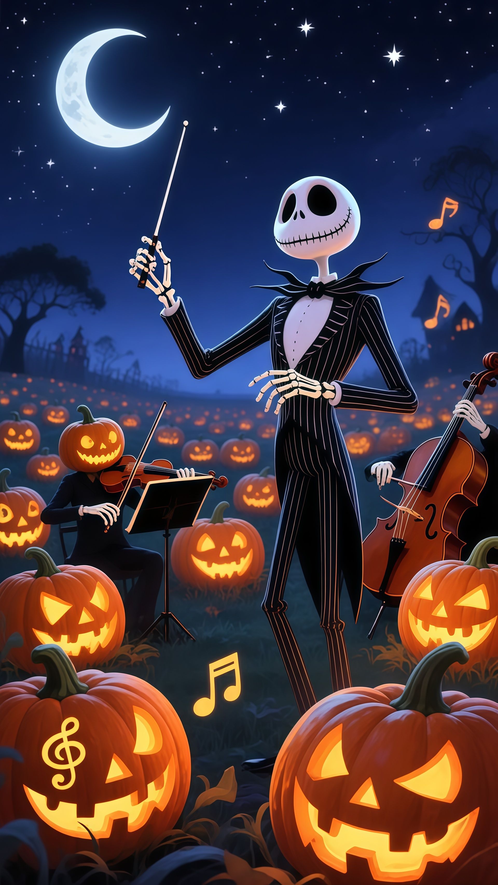 Jack Skellington Pumpkin King Orchestra Wallpaper