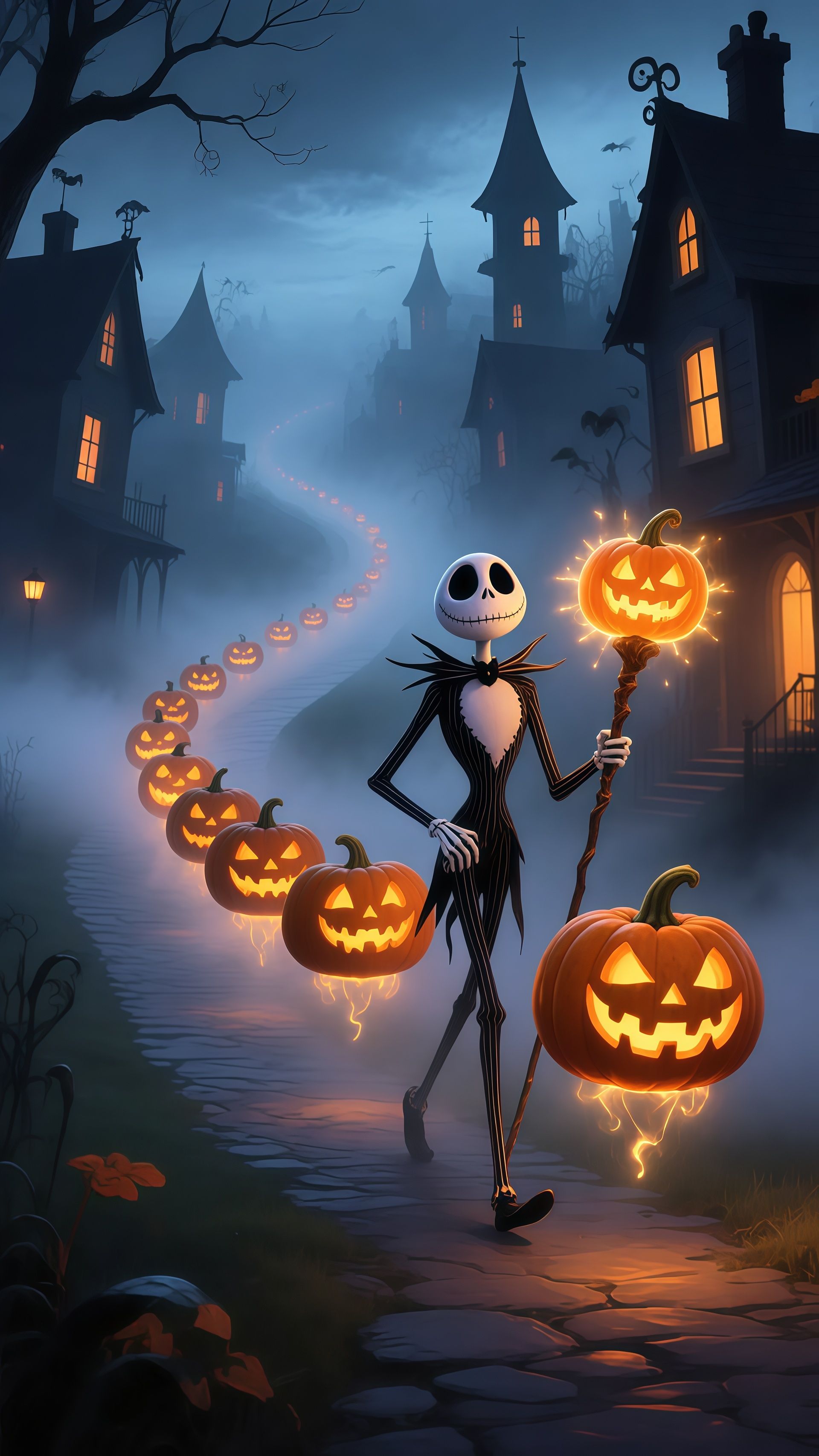 Jack Skellington's Spooky Walk Wallpaper
