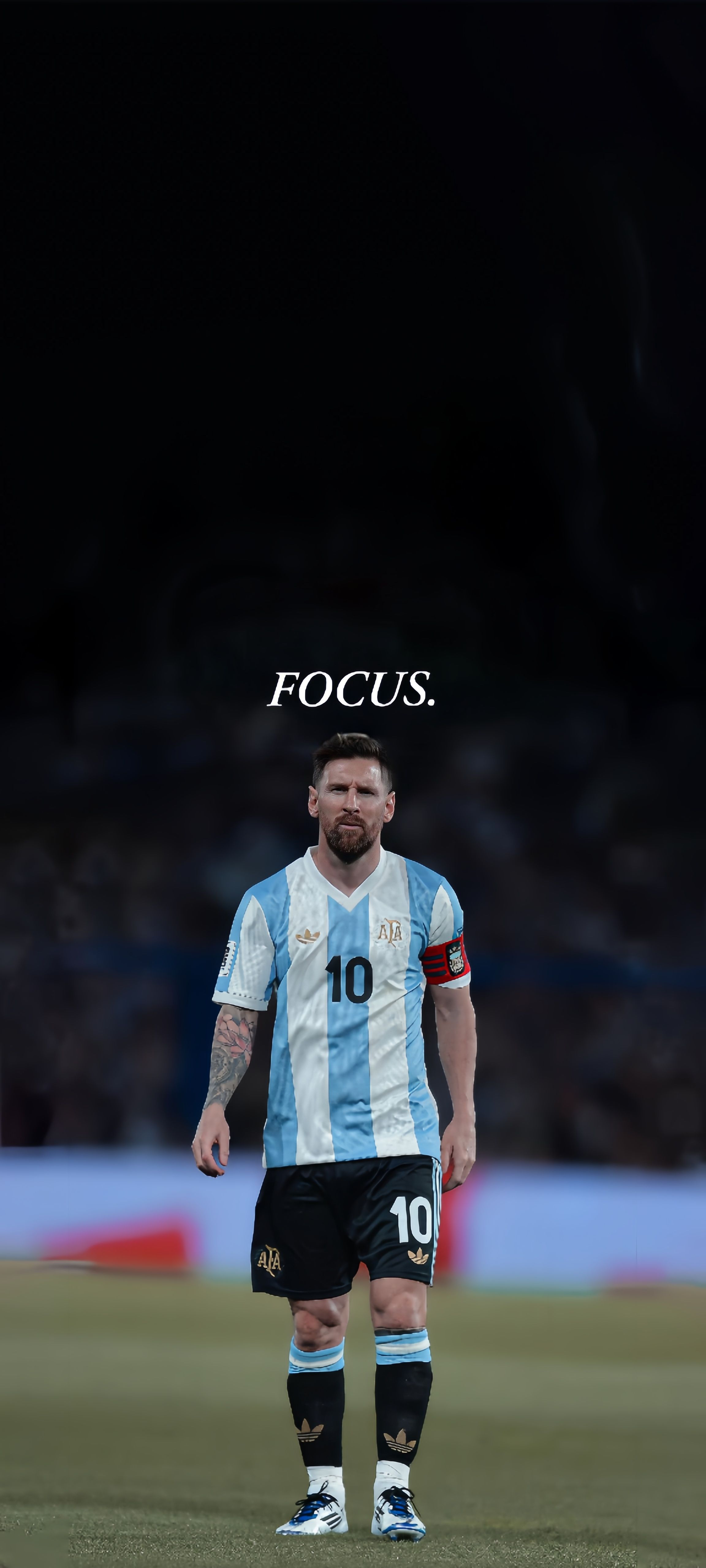 Lionel Messi Argentina Focus Quote Wallpaper