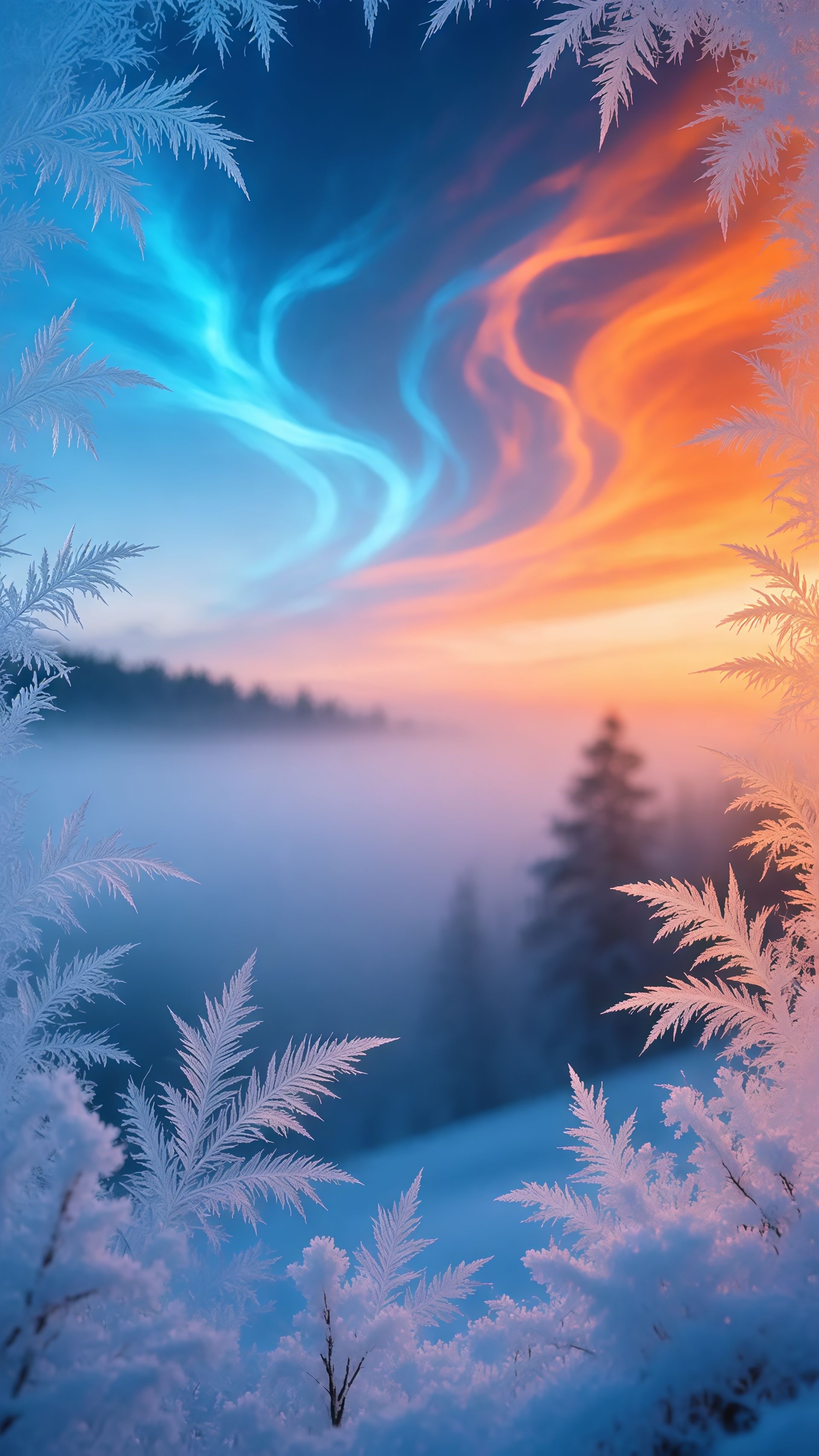 Macro Frost Ice Crystals Wallpaper