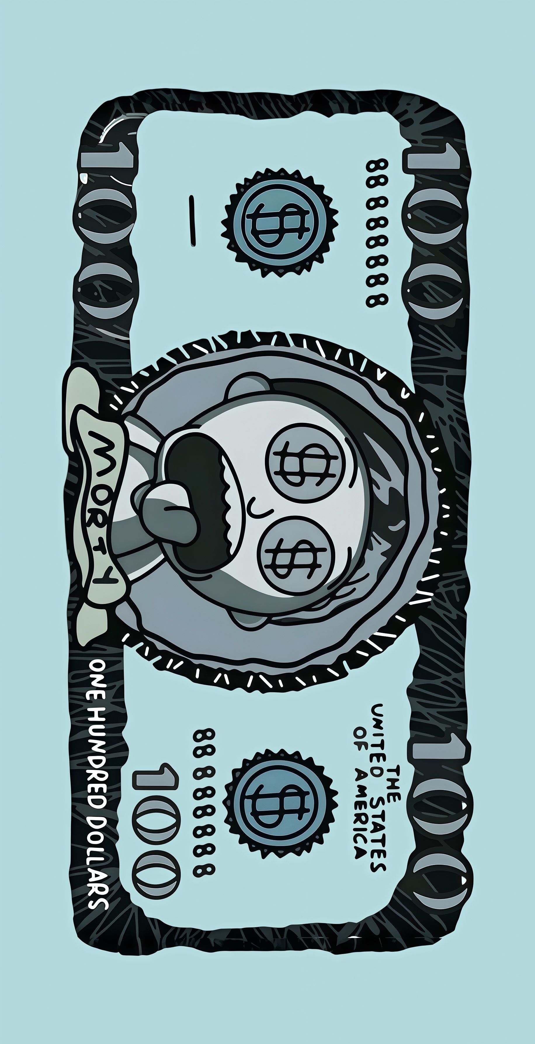 Rick and Morty "Morty" Dollar Bill Wallpaper