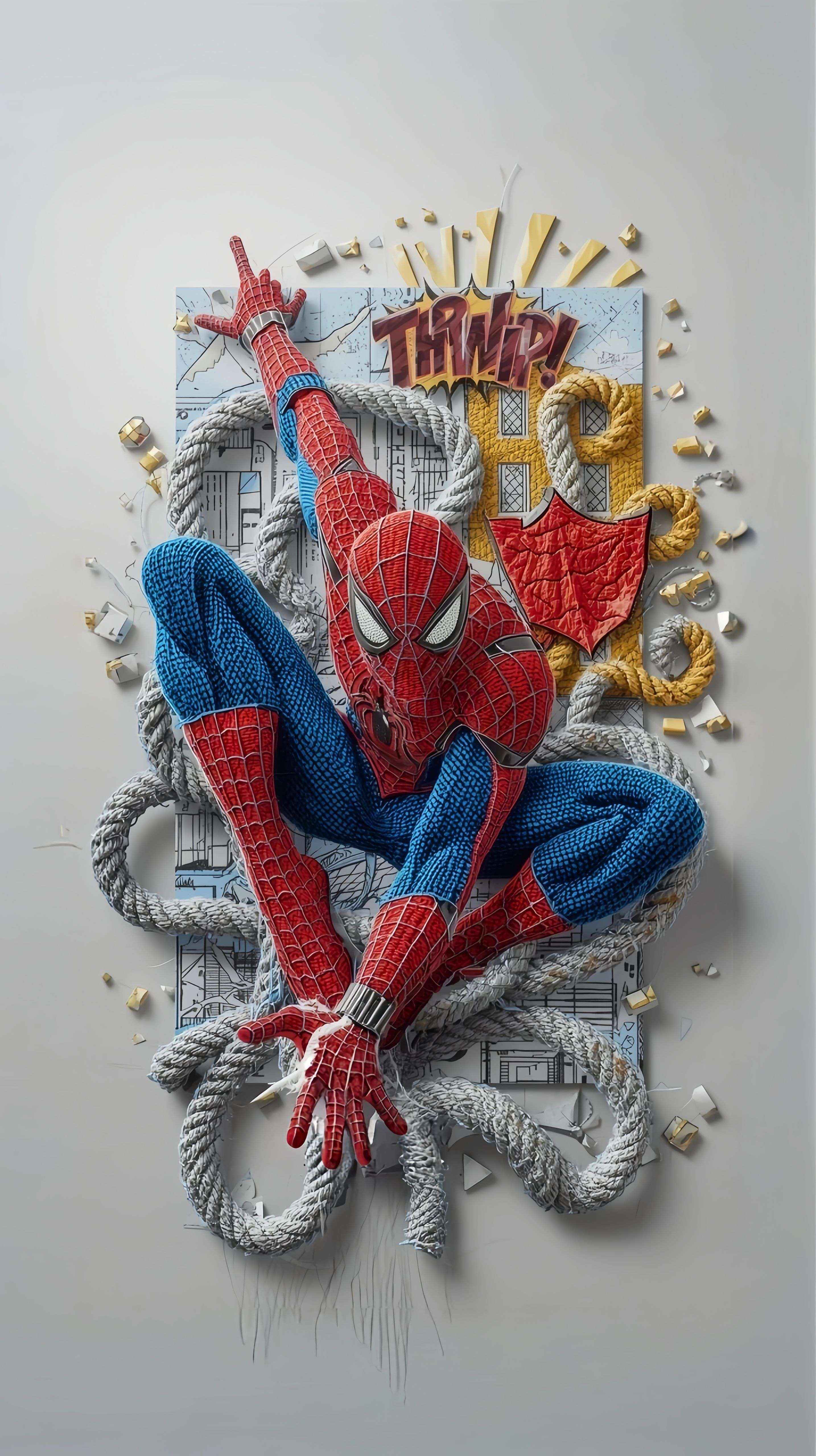 Rope Art Spider-Man Wallpaper