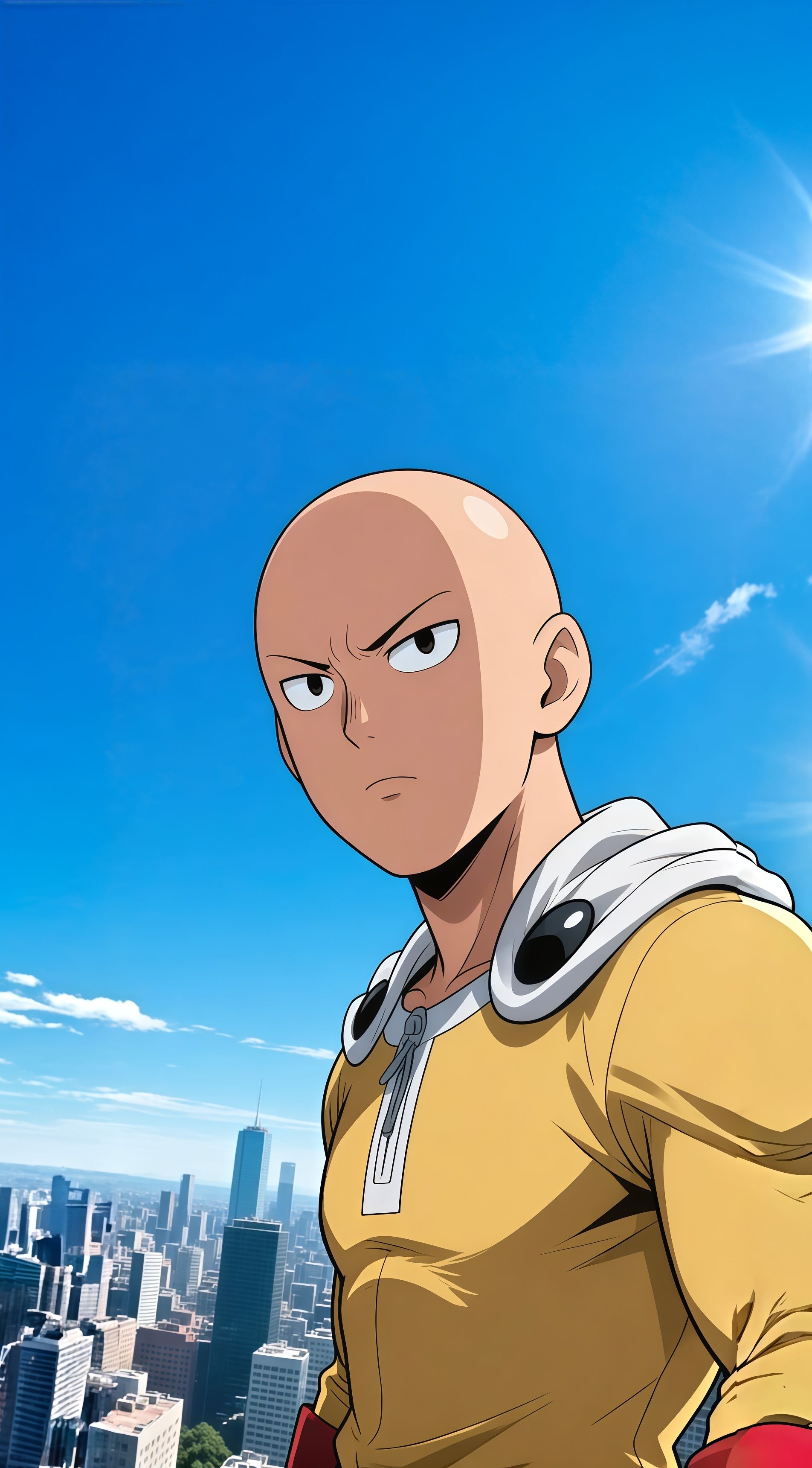 Saitama Hero Close-Up Wallpaper