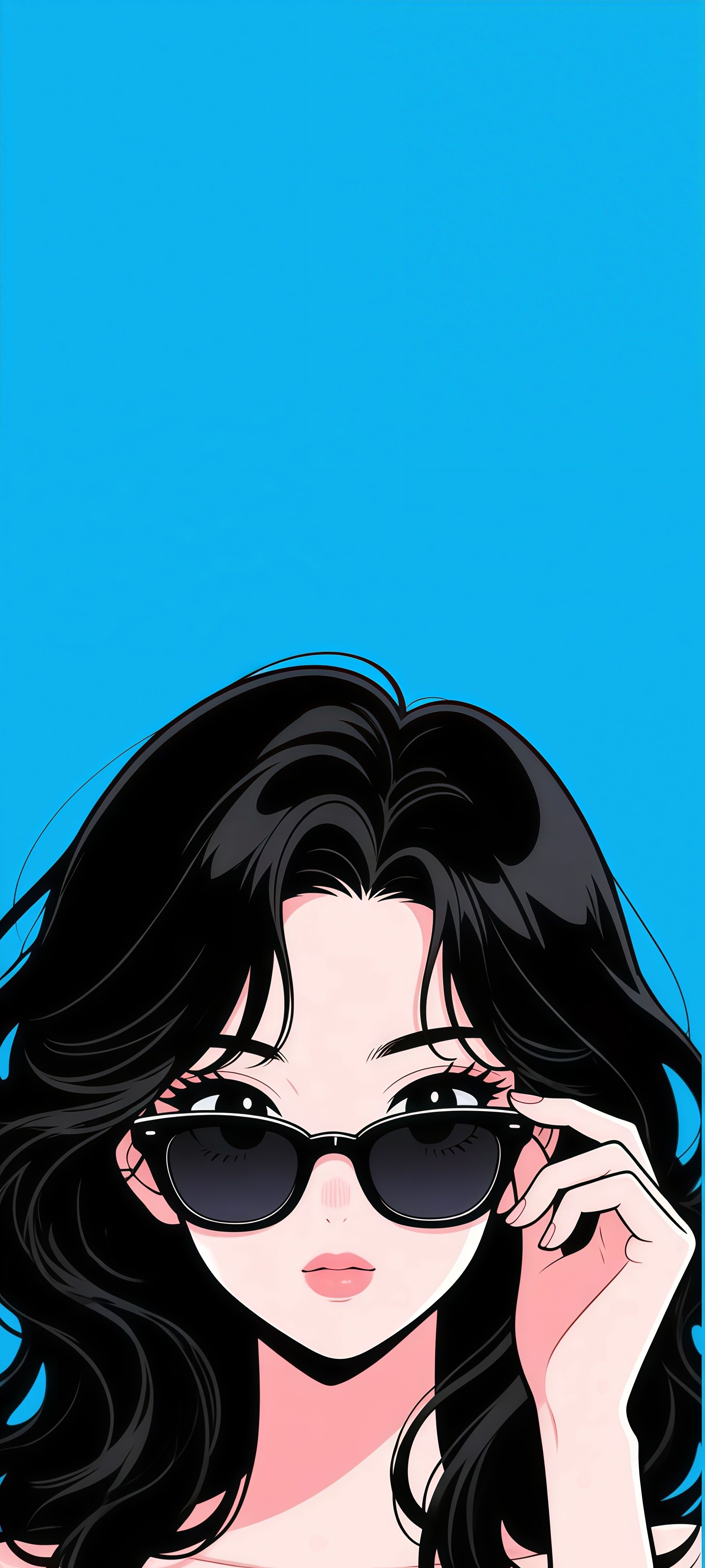 Sunglasses Fashion Anime Girl Wallpaper