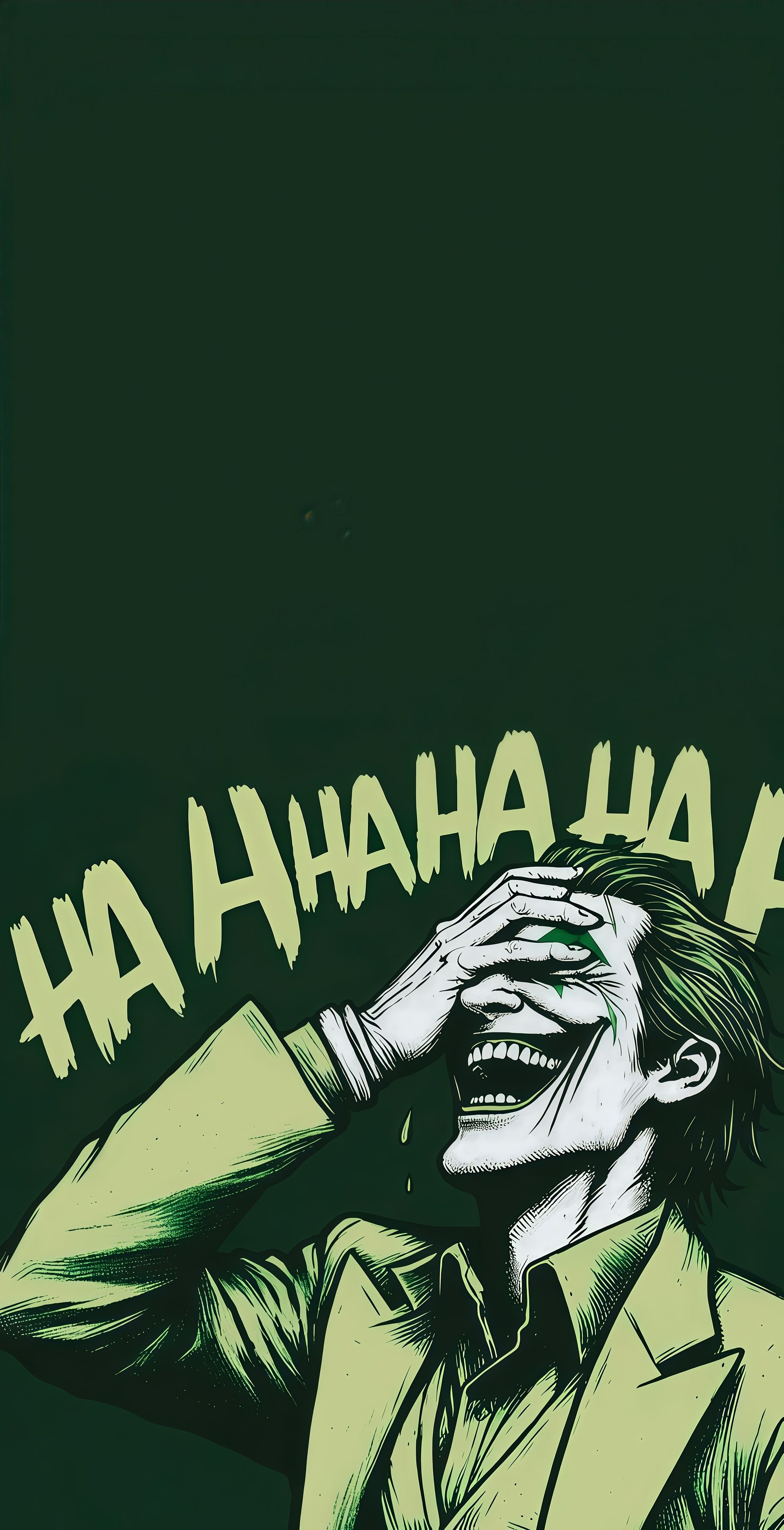 The Joker Laughing Comic Art Wallpaper