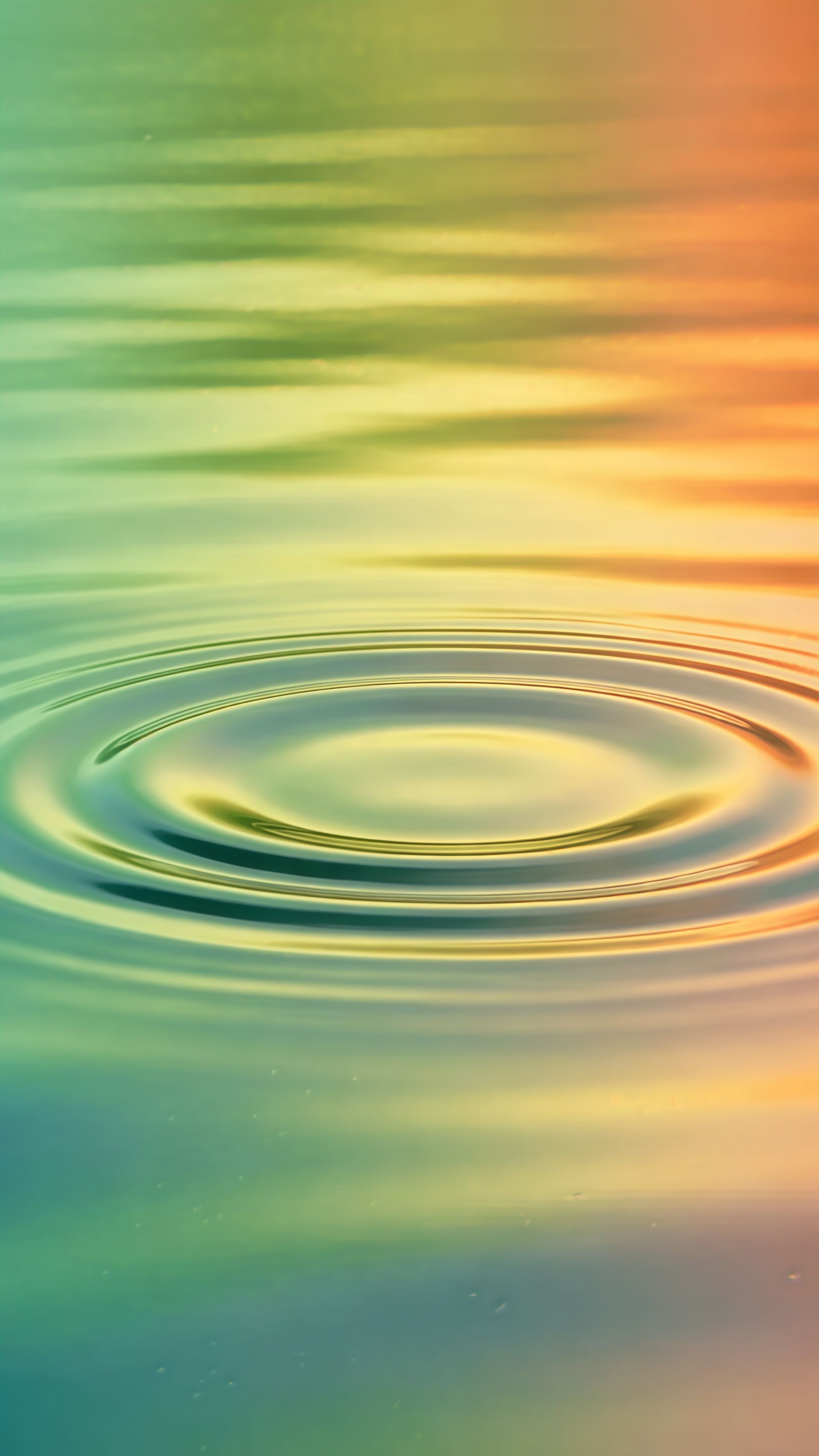 Vibrant Water Ripple Concentric Circles Wallpaper