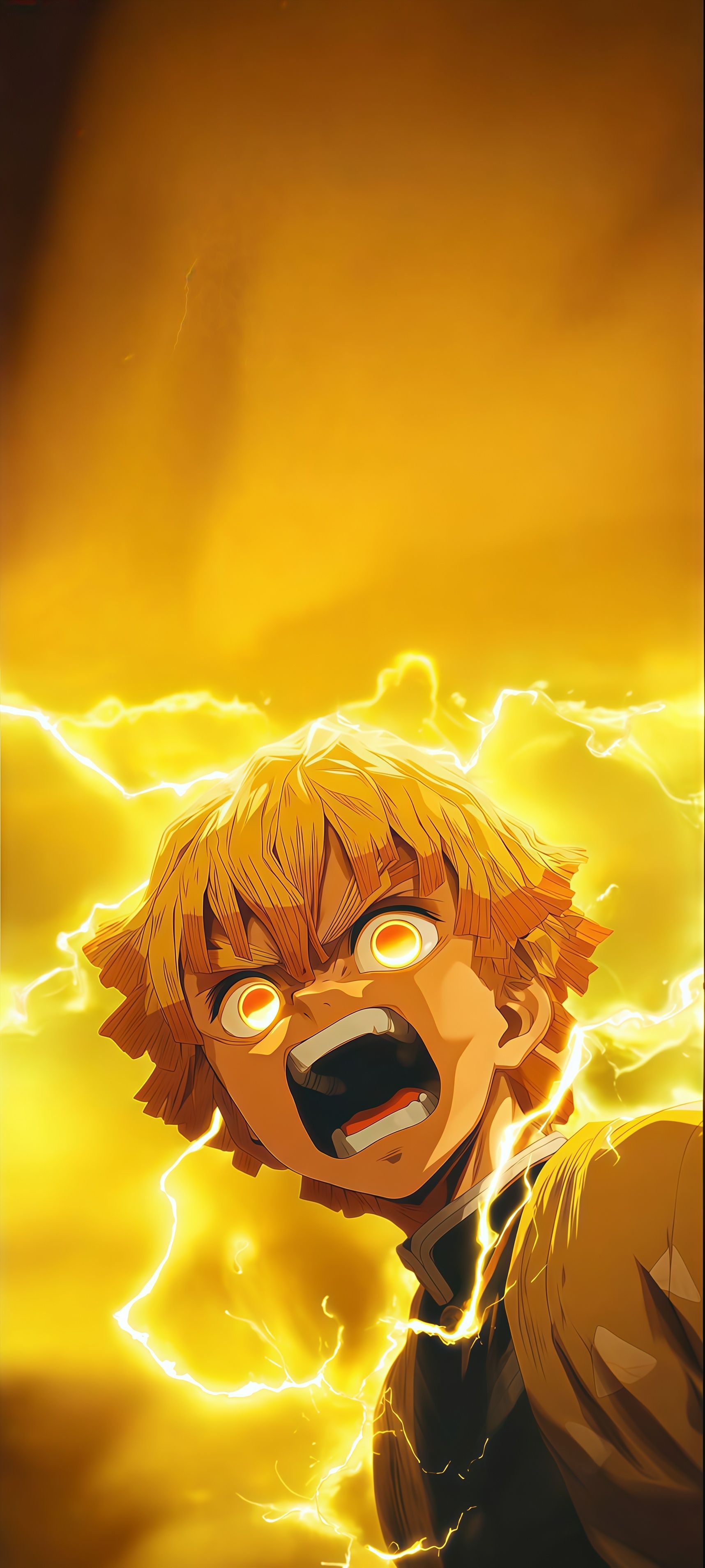 Zenitsu Agatsuma Demon Slayer Lightning Wallpaper