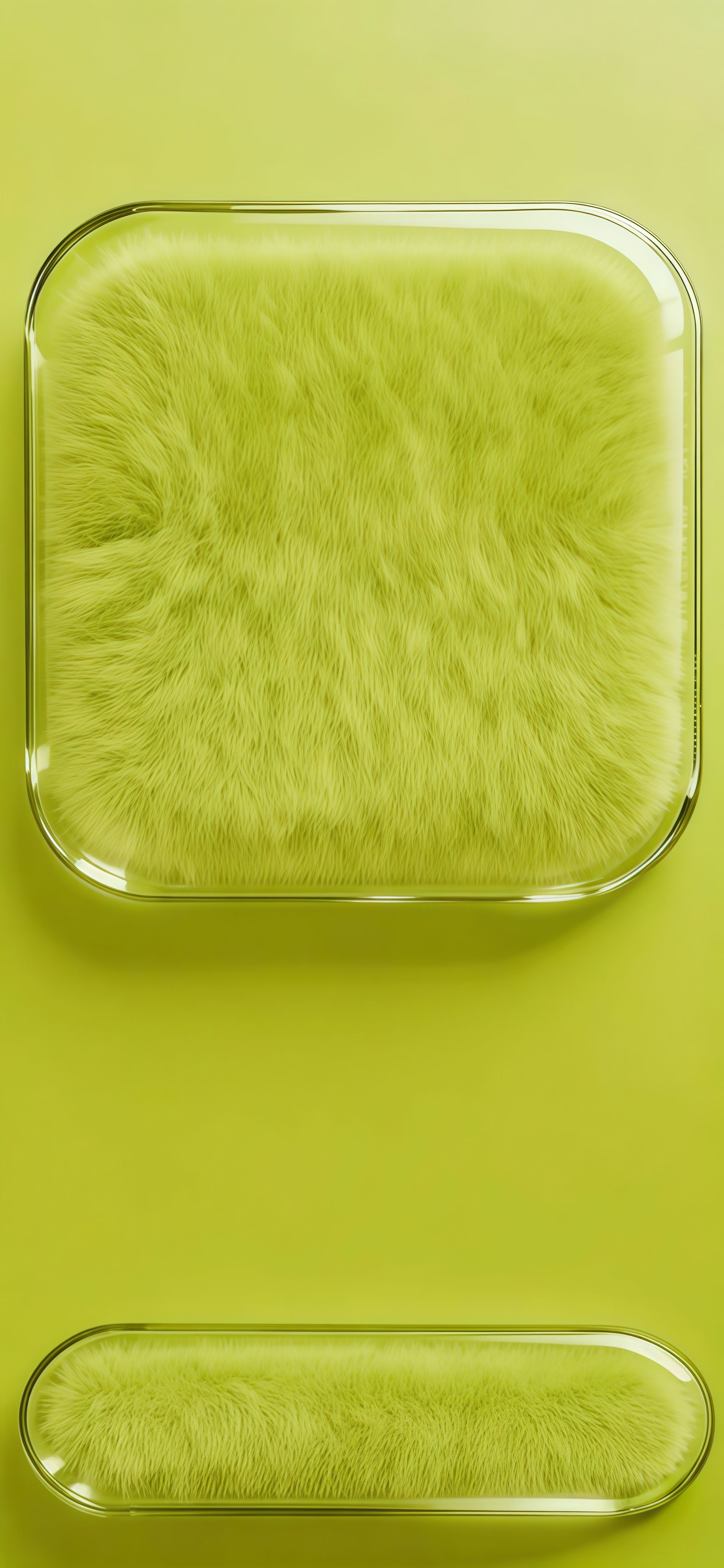 Bright Lime Green Fuzzy Liquid Glass Abstract Wallpaper