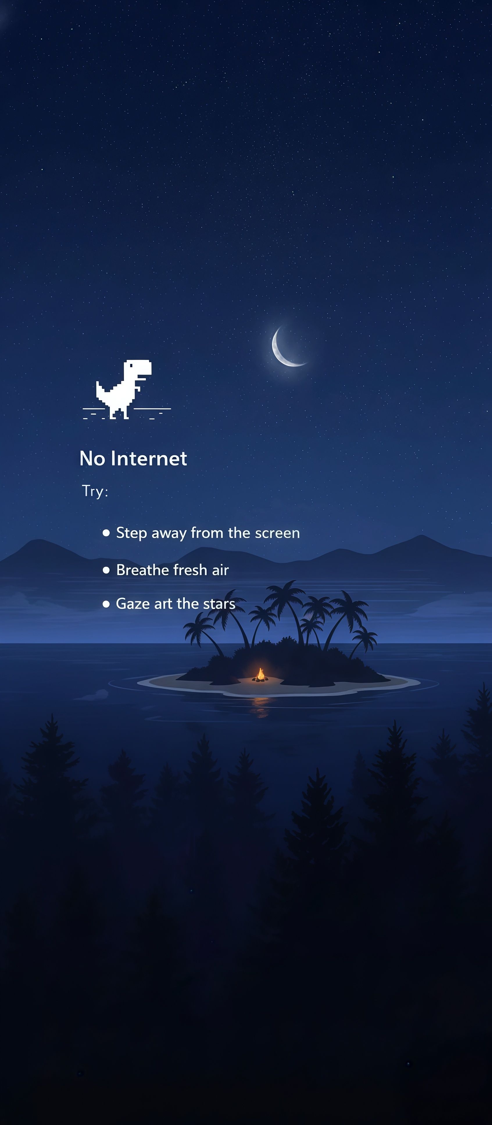 Dino No Internet Island Dream Wallpaper