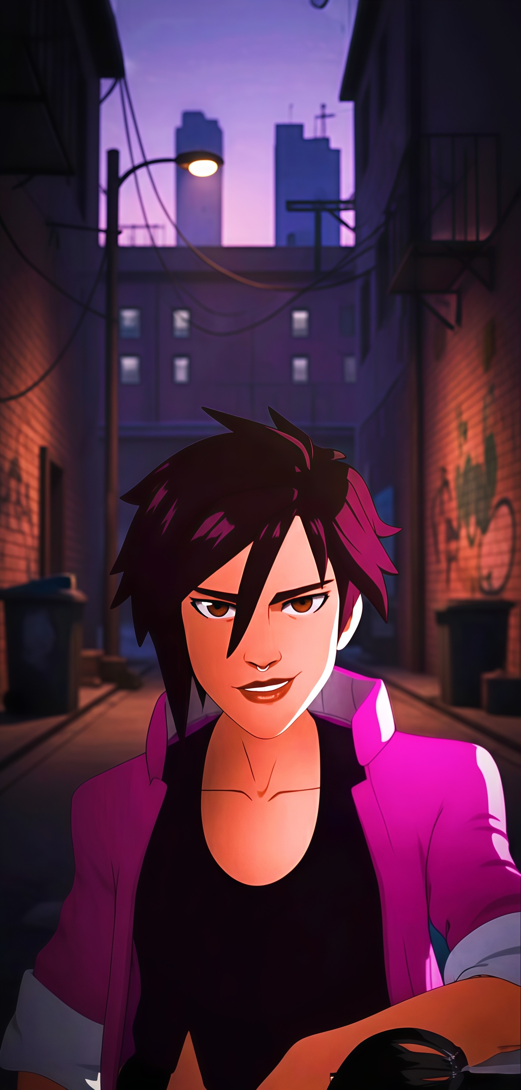 Dispatch Invisigal Alleyway Wallpaper