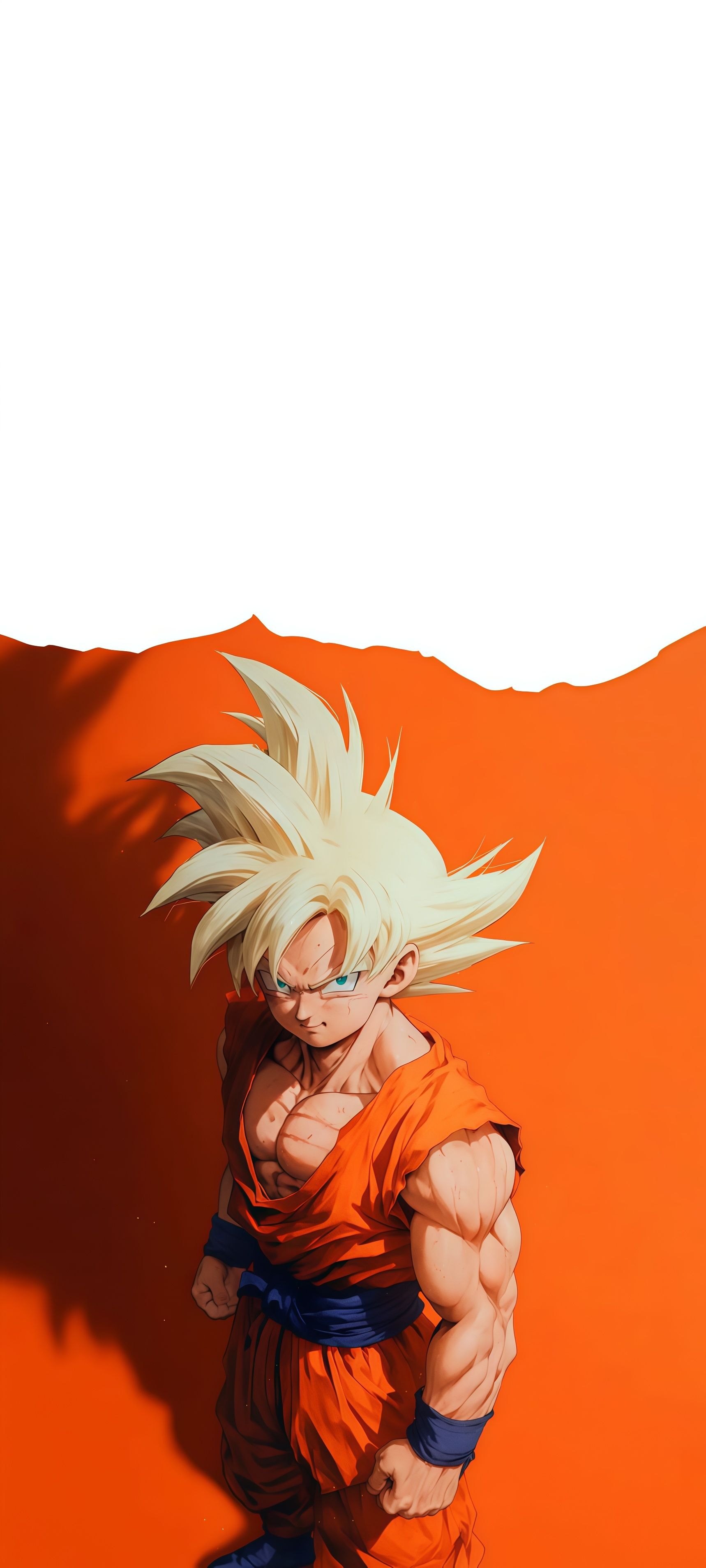 Goku Super Saiyan Orange Minimalist Art Wallpaper