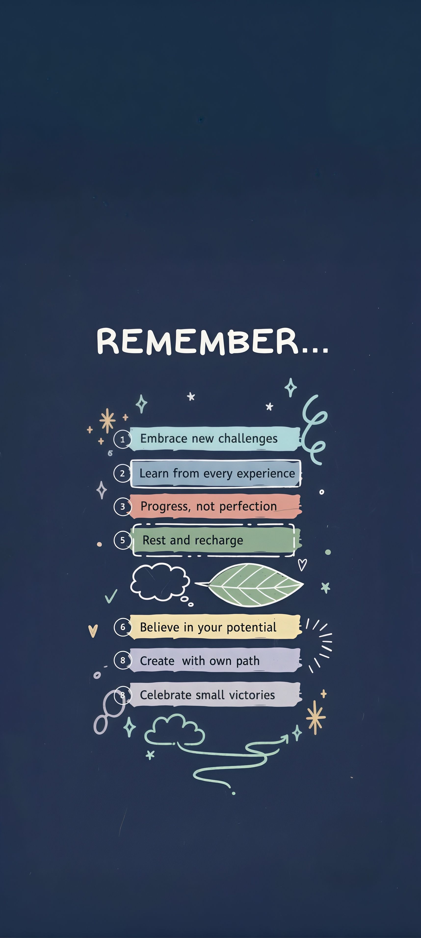 Inspirational Remember Life Tips Wallpaper