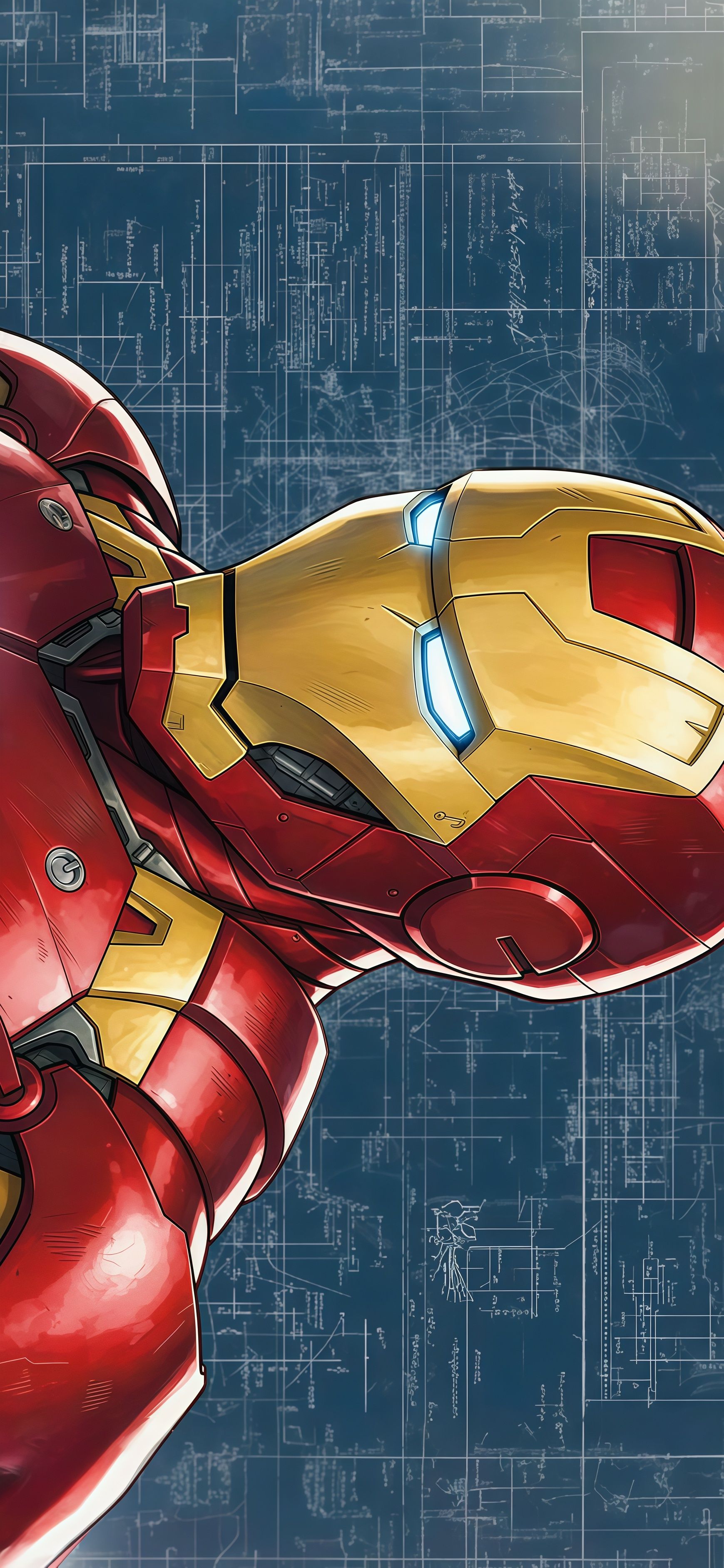 Iron Man Blueprint Wallpaper