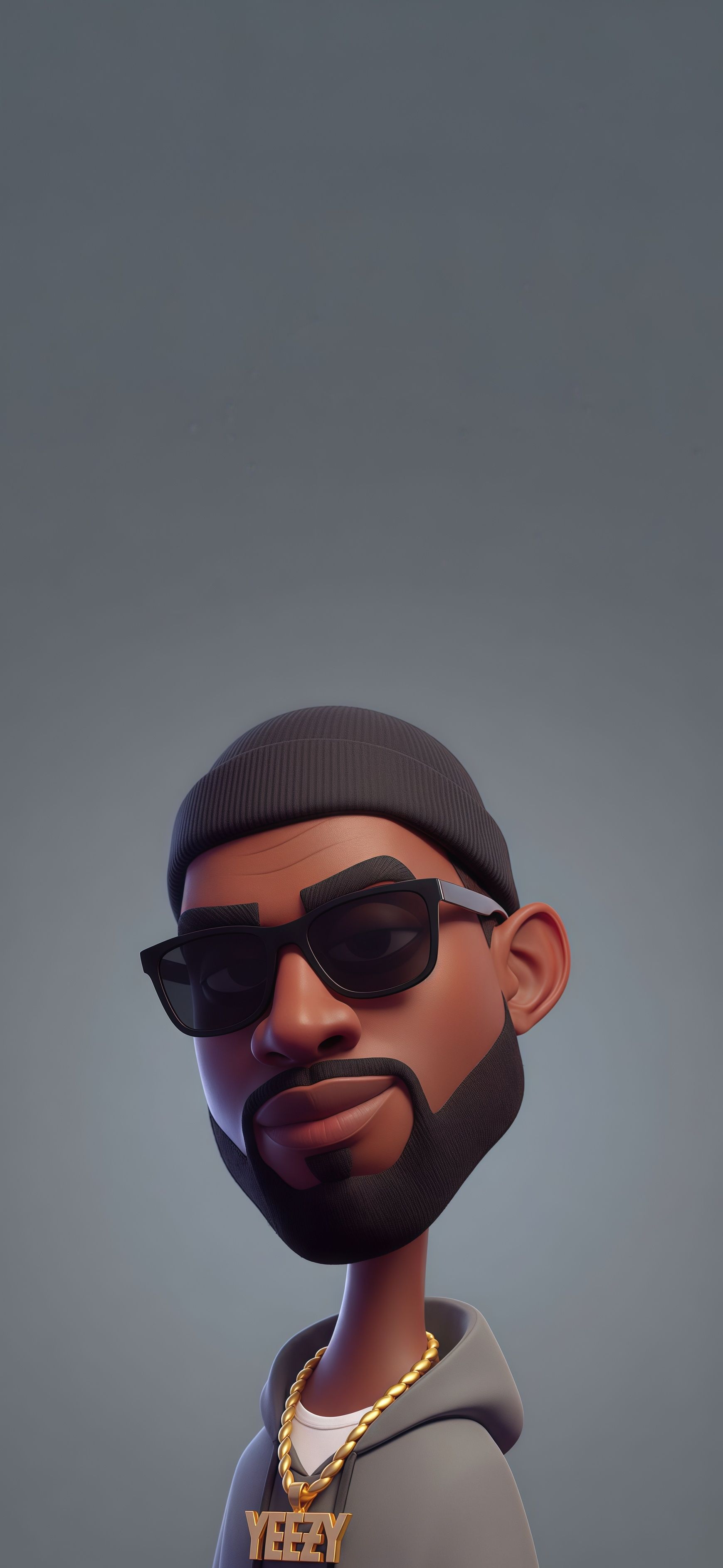 3D Kanye West (Ye) Cartoon Wallpaper