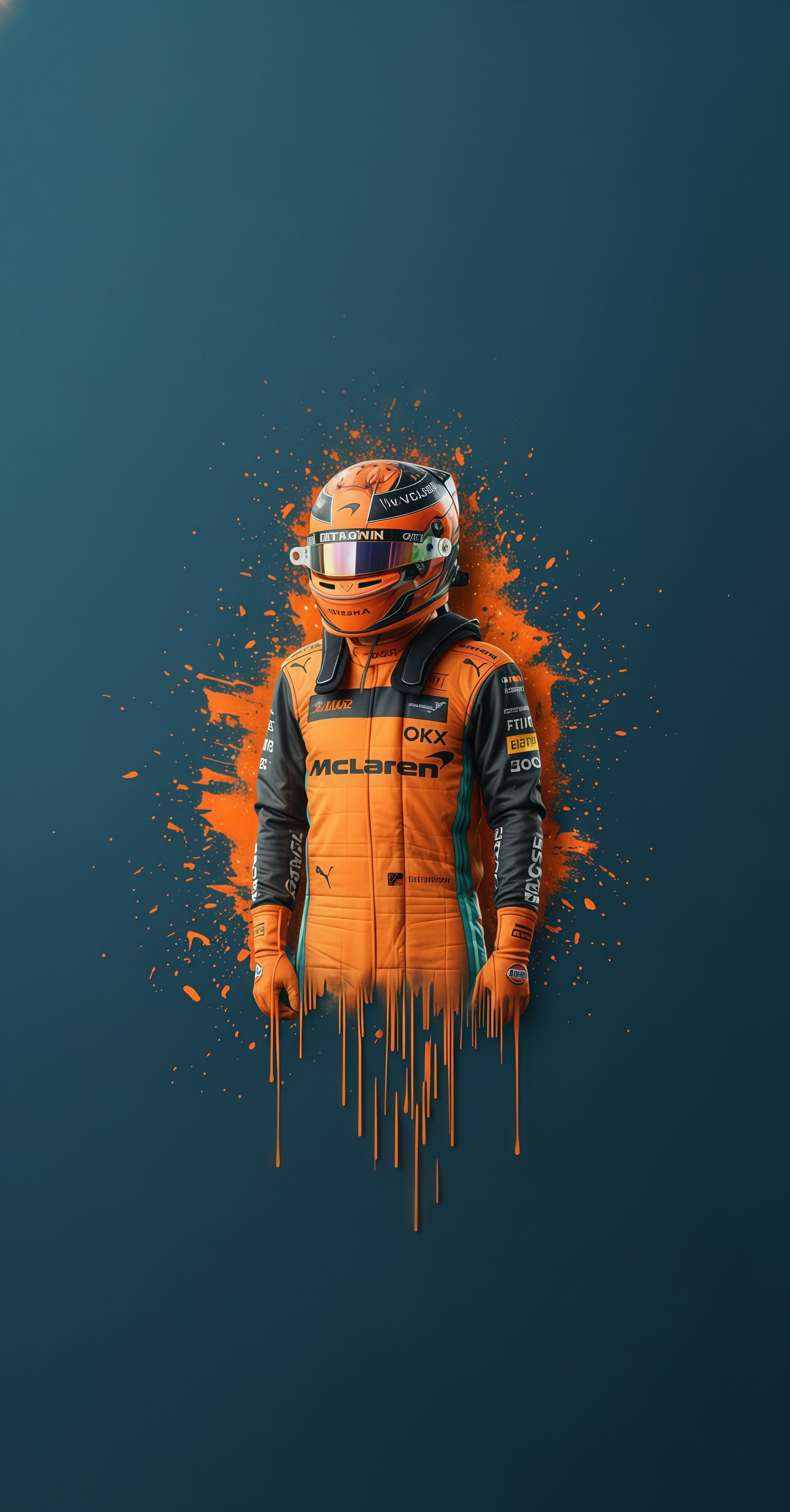 Lando Norris McLaren Orange Wallpaper