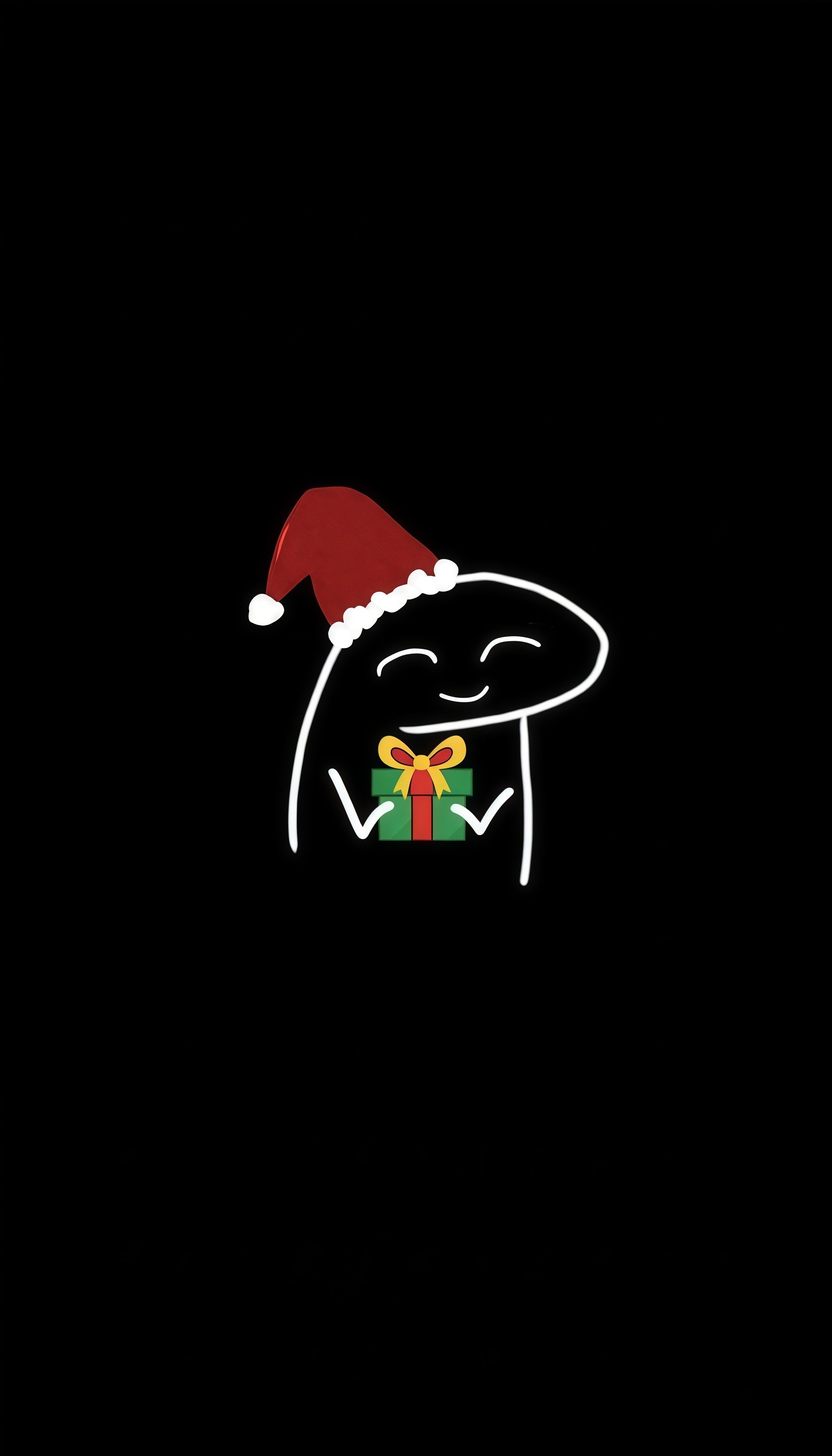 Minimalist Flork Meme Christmas Gift Wallpaper