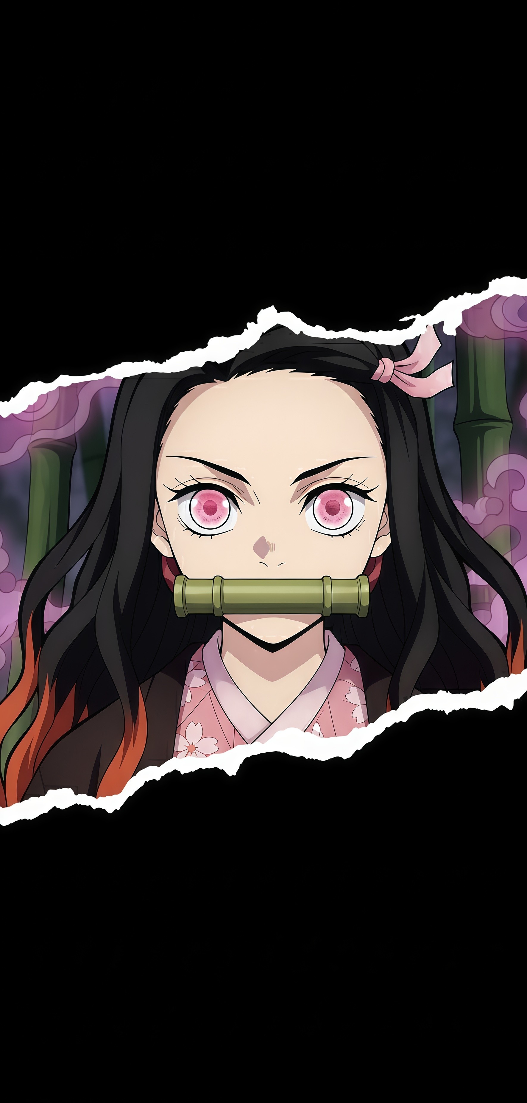 Nezuko Kamado Bamboo Muzzle Wallpaper