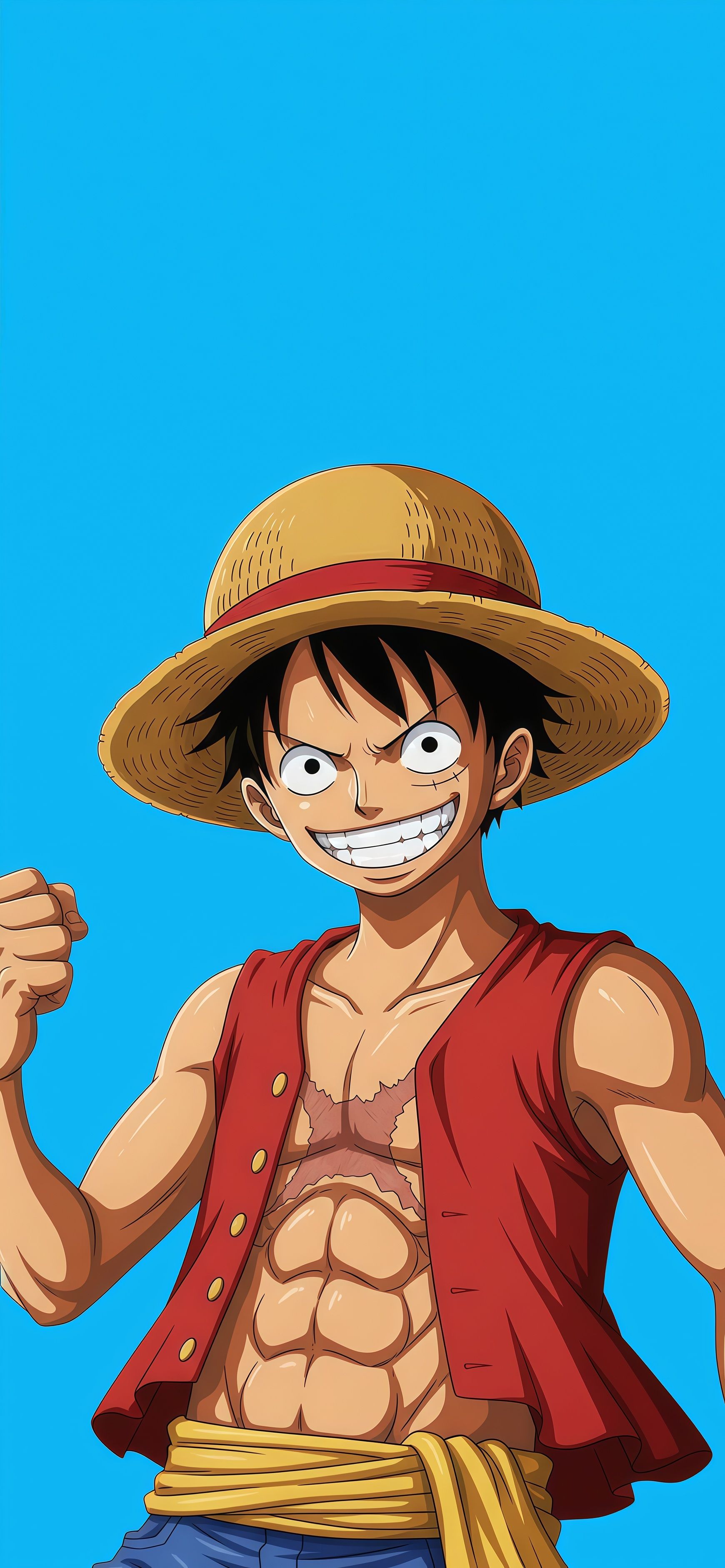 One Piece Monkey D. Luffy Smiling Straw Hat Wallpaper