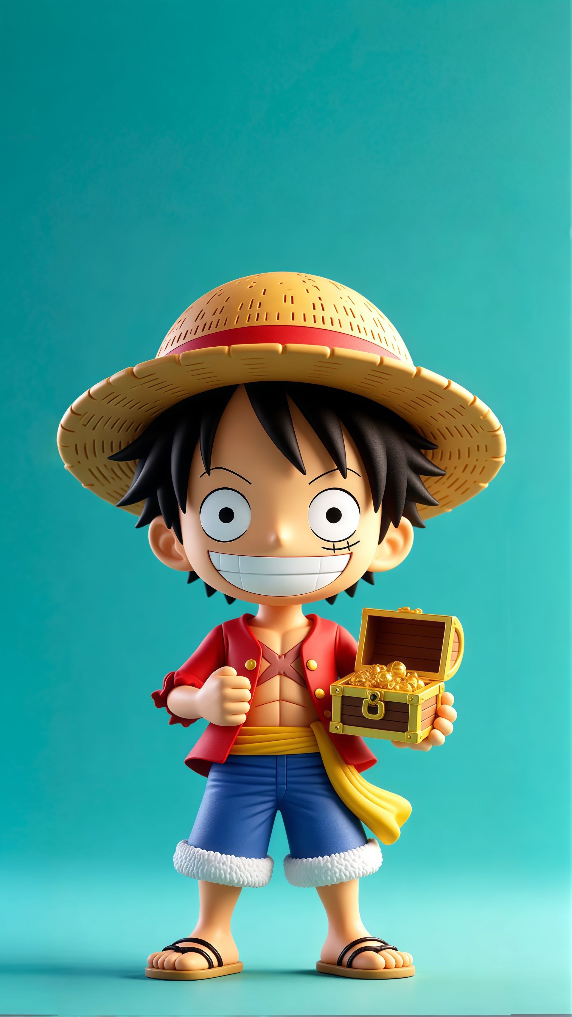 One Piece Monkey D. Luffy Treasure Chest Wallpaper