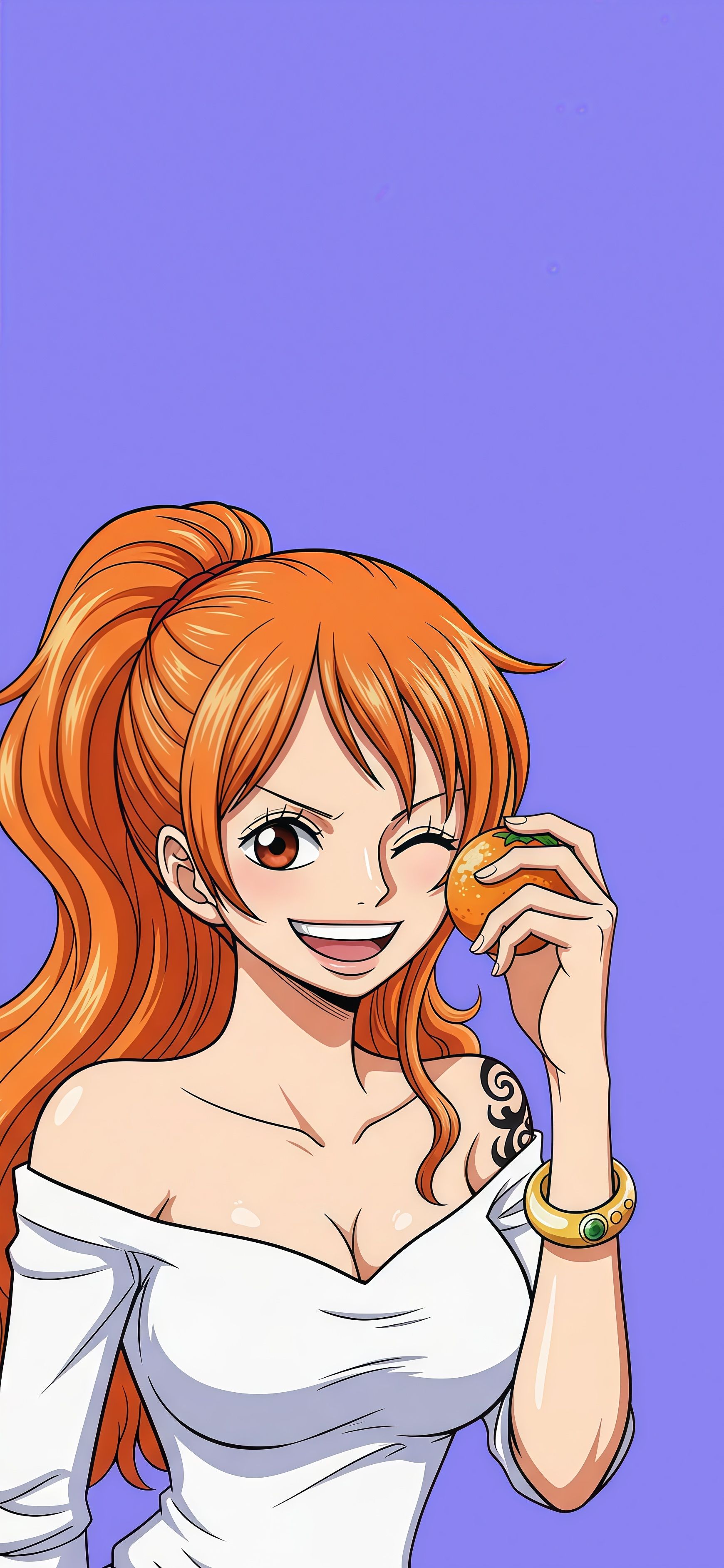 One Piece Nami Orange Wallpaper