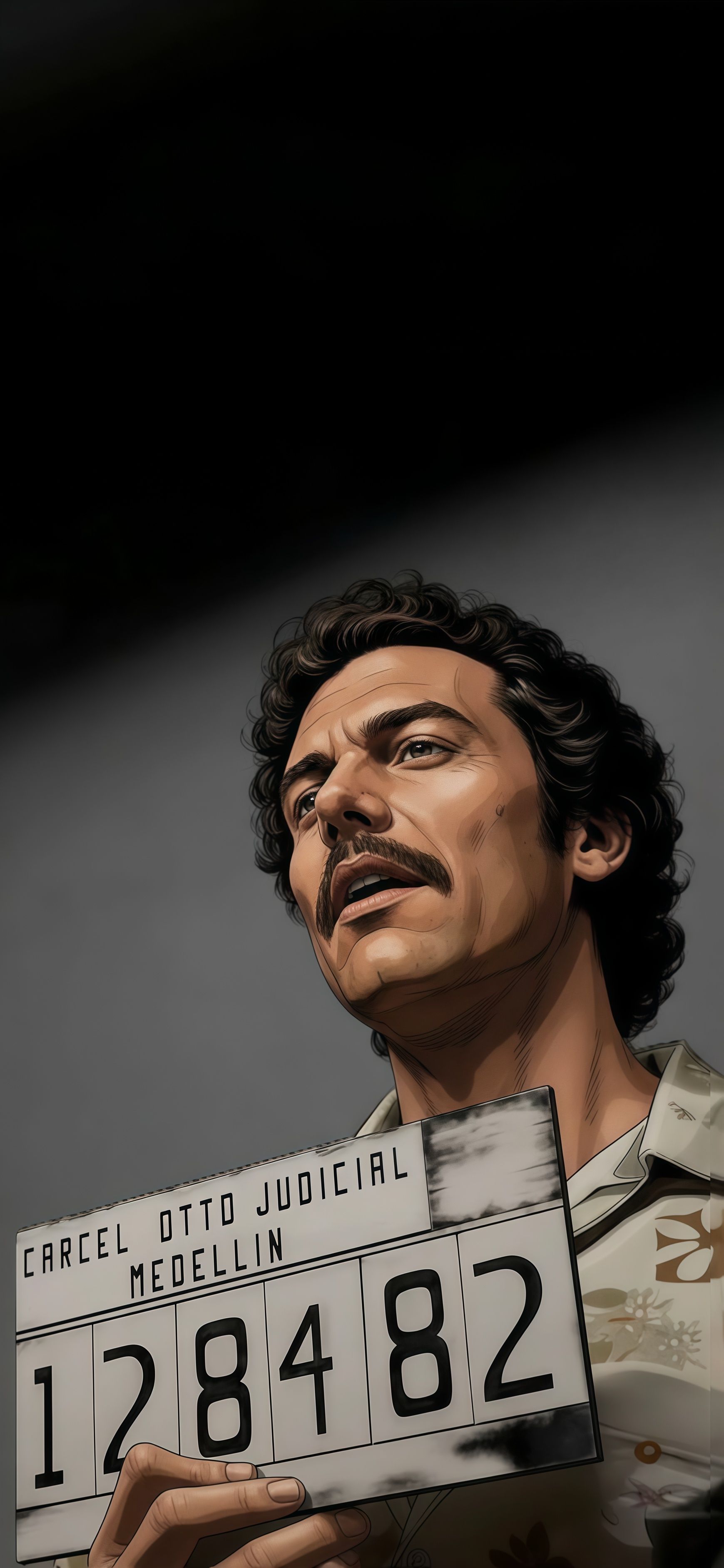 Pablo Escobar Narcos Digital Art Mugshot Wallpaper