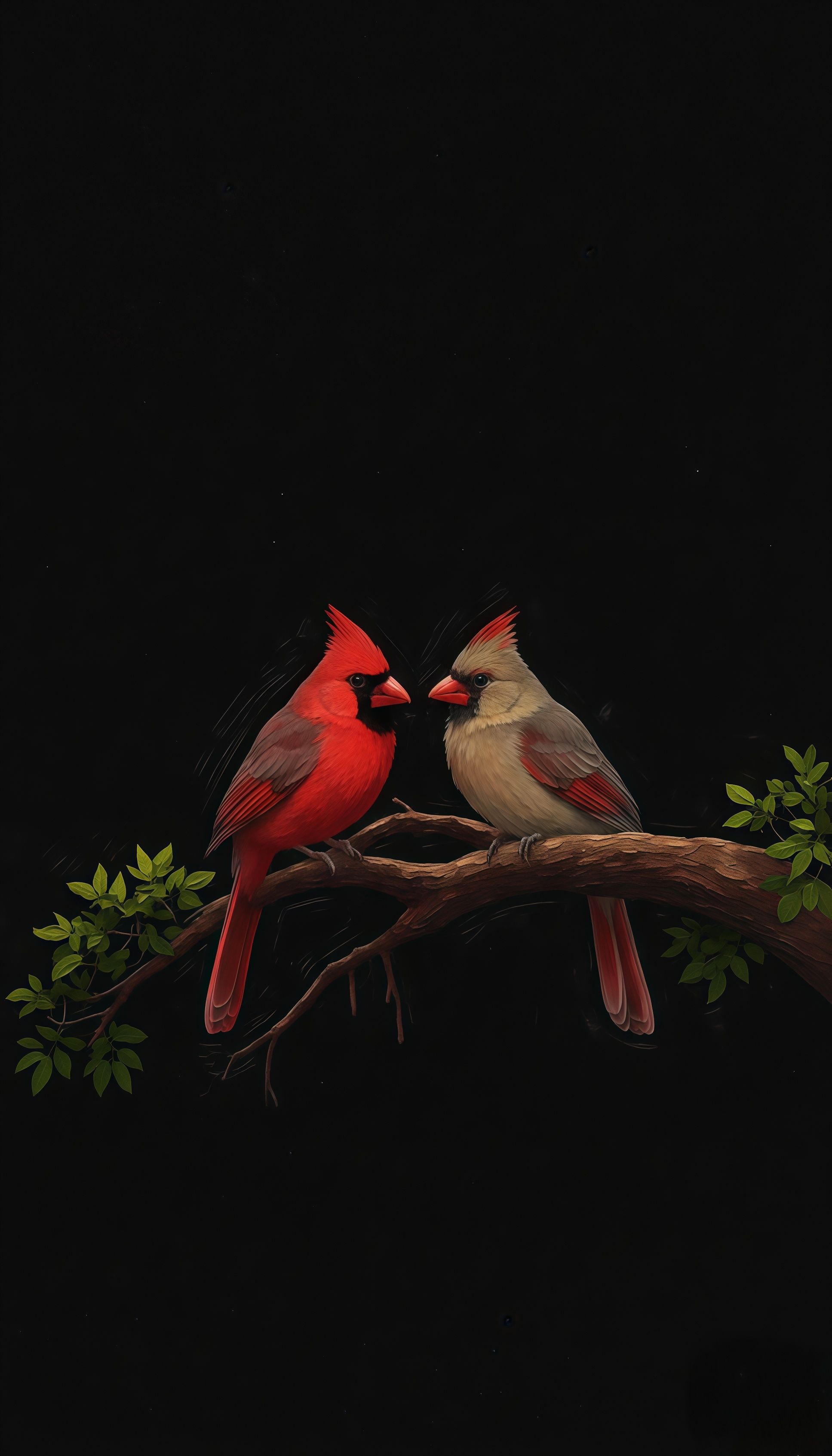 Pair of Northern Cardinals Wallpaper