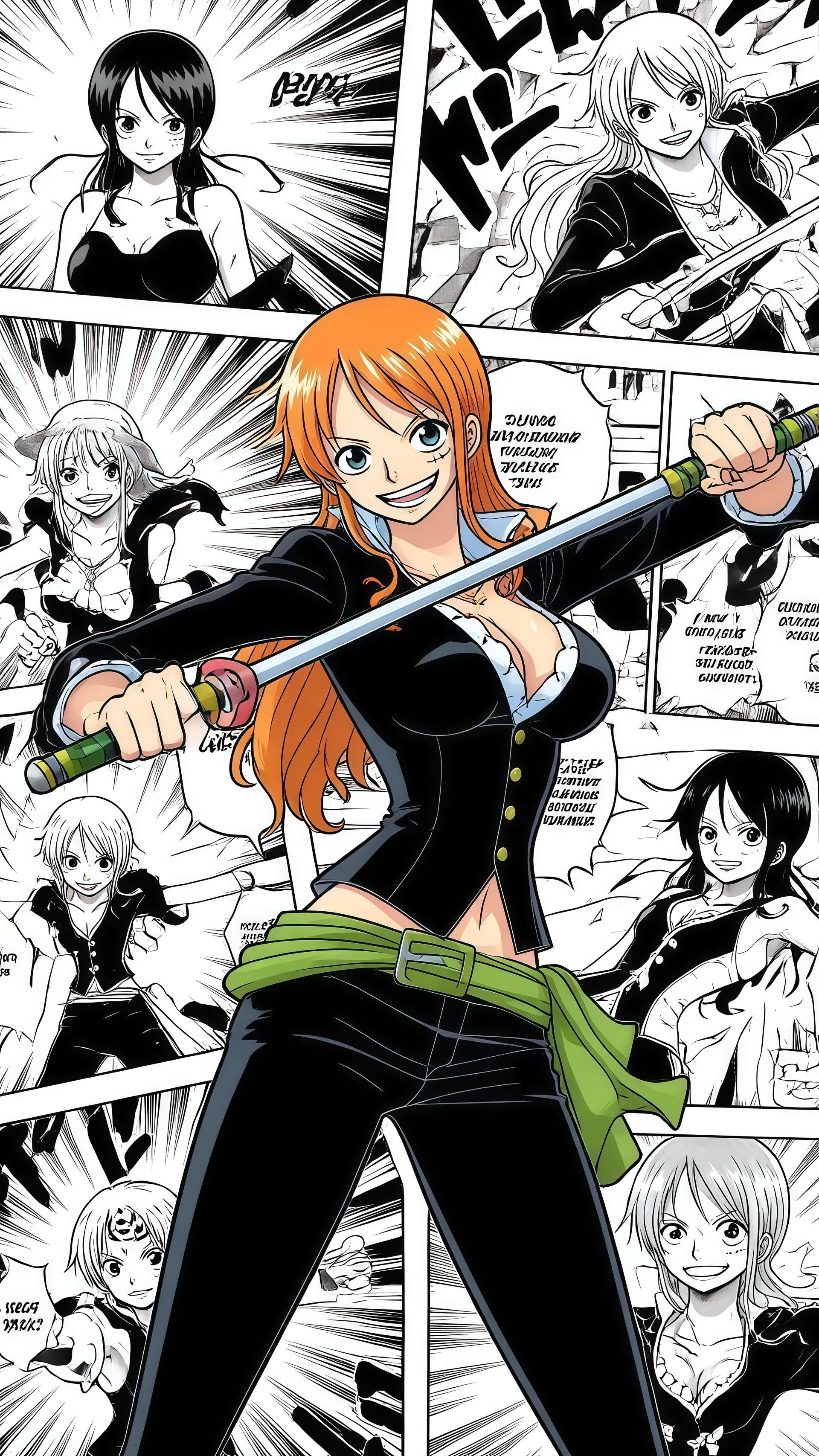 Powerful Nami One Piece Manga Wallpaper